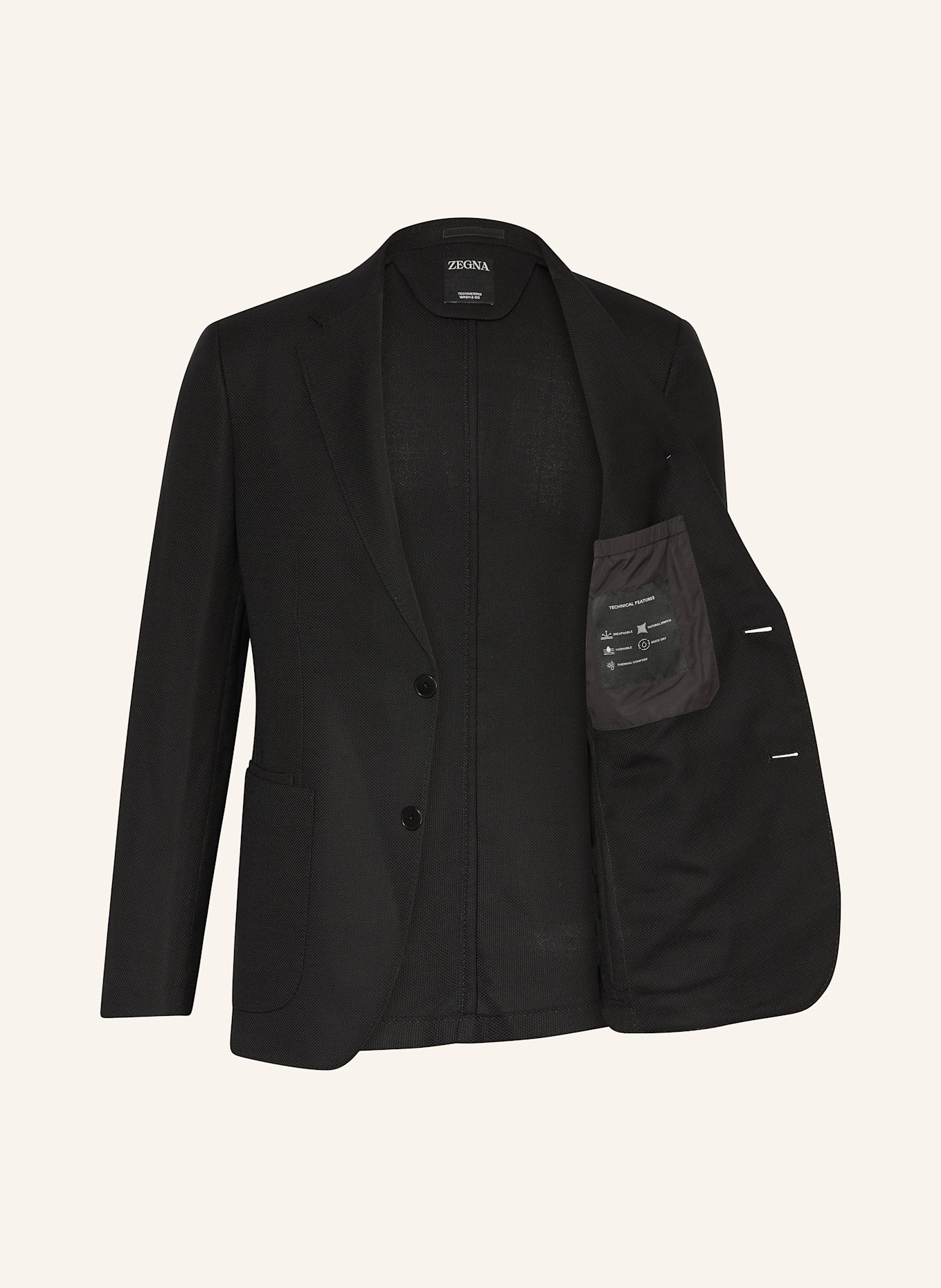 ZEGNA Tailored jacket extra slim fit, Color: BLACK (Image 4)