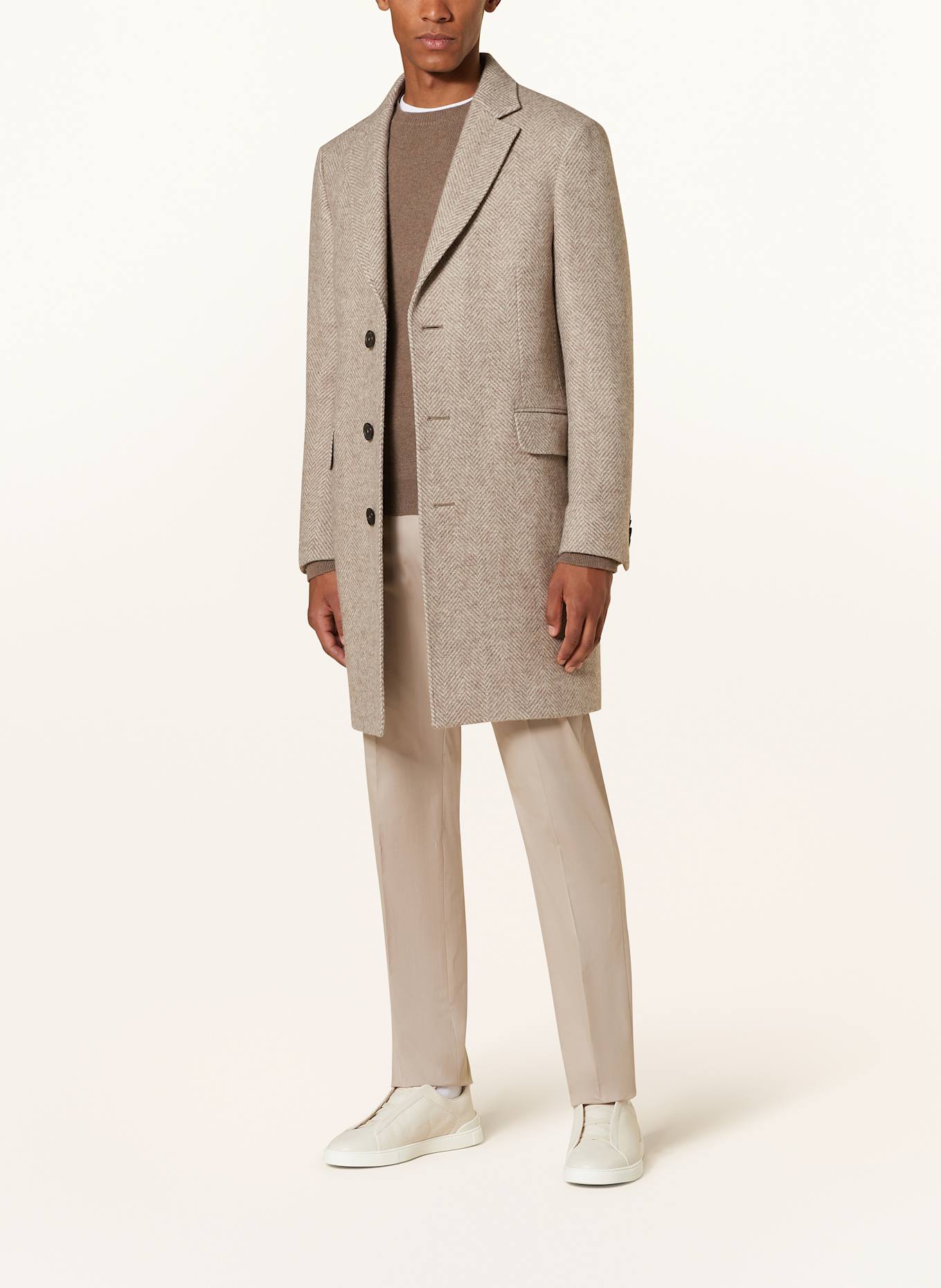 ZEGNA Wool coat in beige