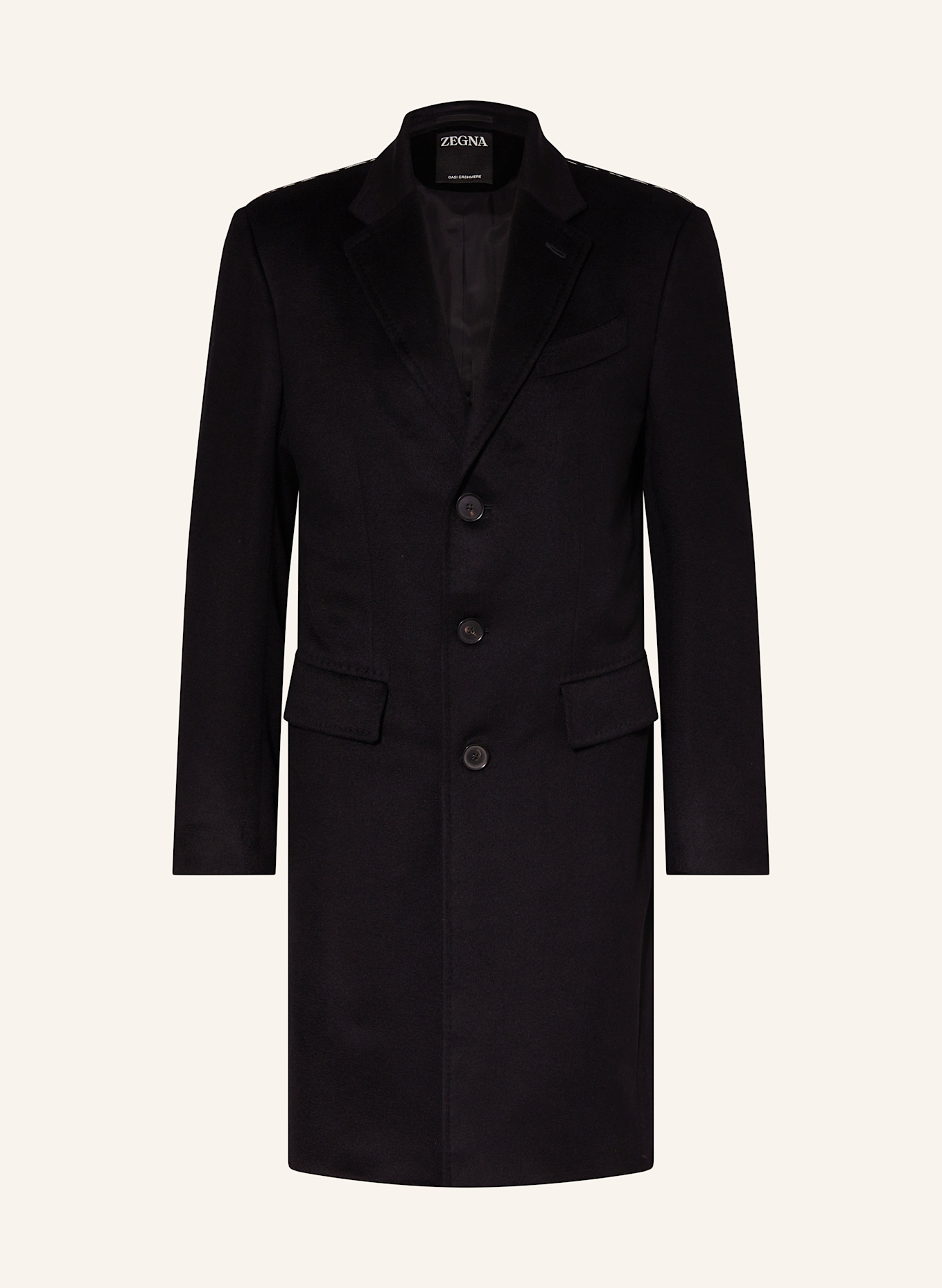 ZEGNA Cashmere coat OASI in black