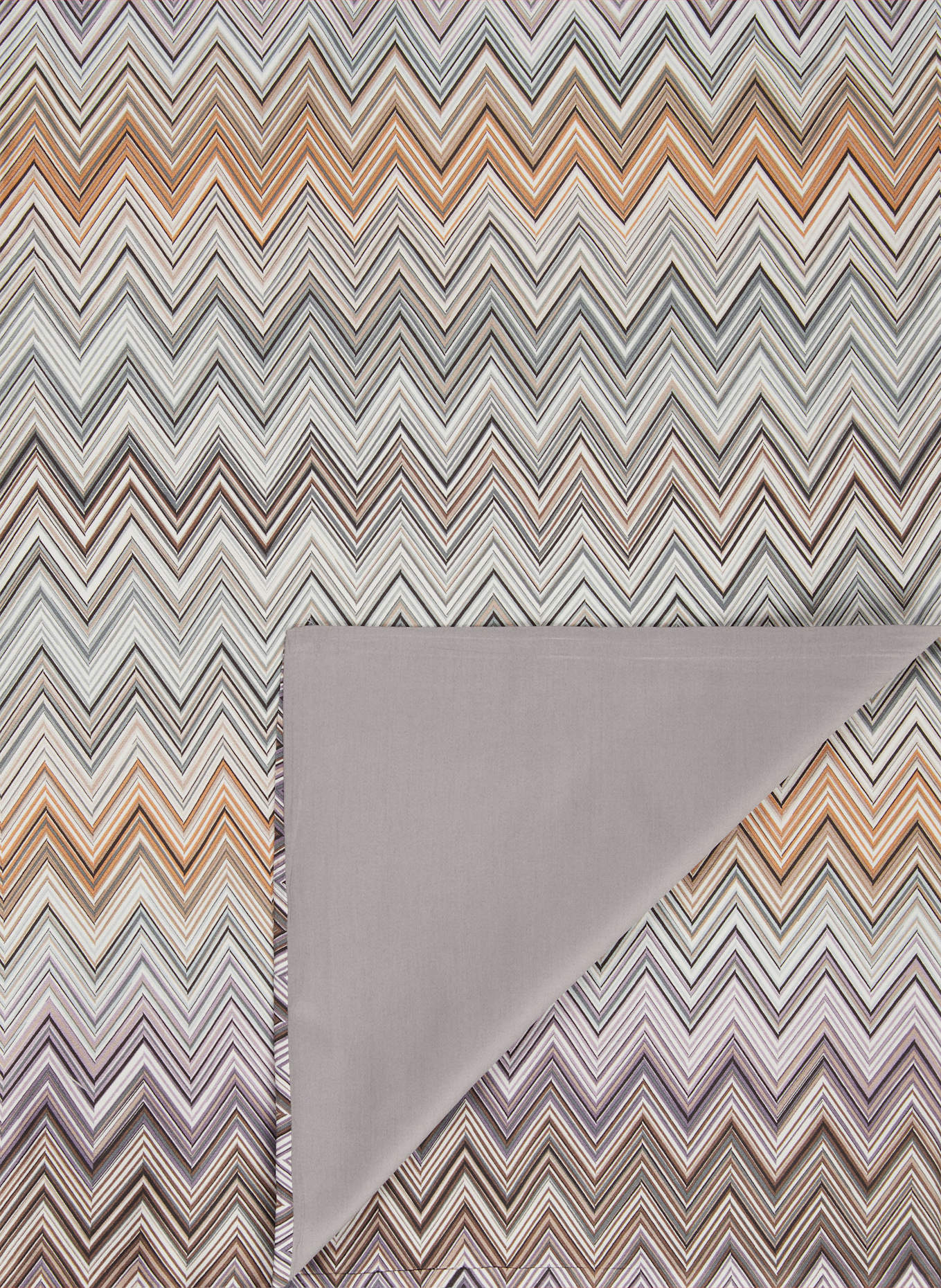 MISSONI Home Poszewka na kołdrę JOHN: SZARY / JASNOFIOLETOWY / BEŻOWY