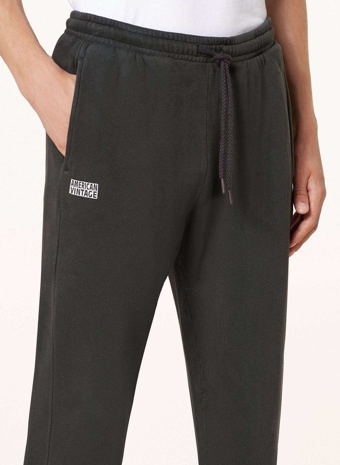 American Vintage Sweatpants IZUBIRD, Color: DARK GRAY (Image 5)