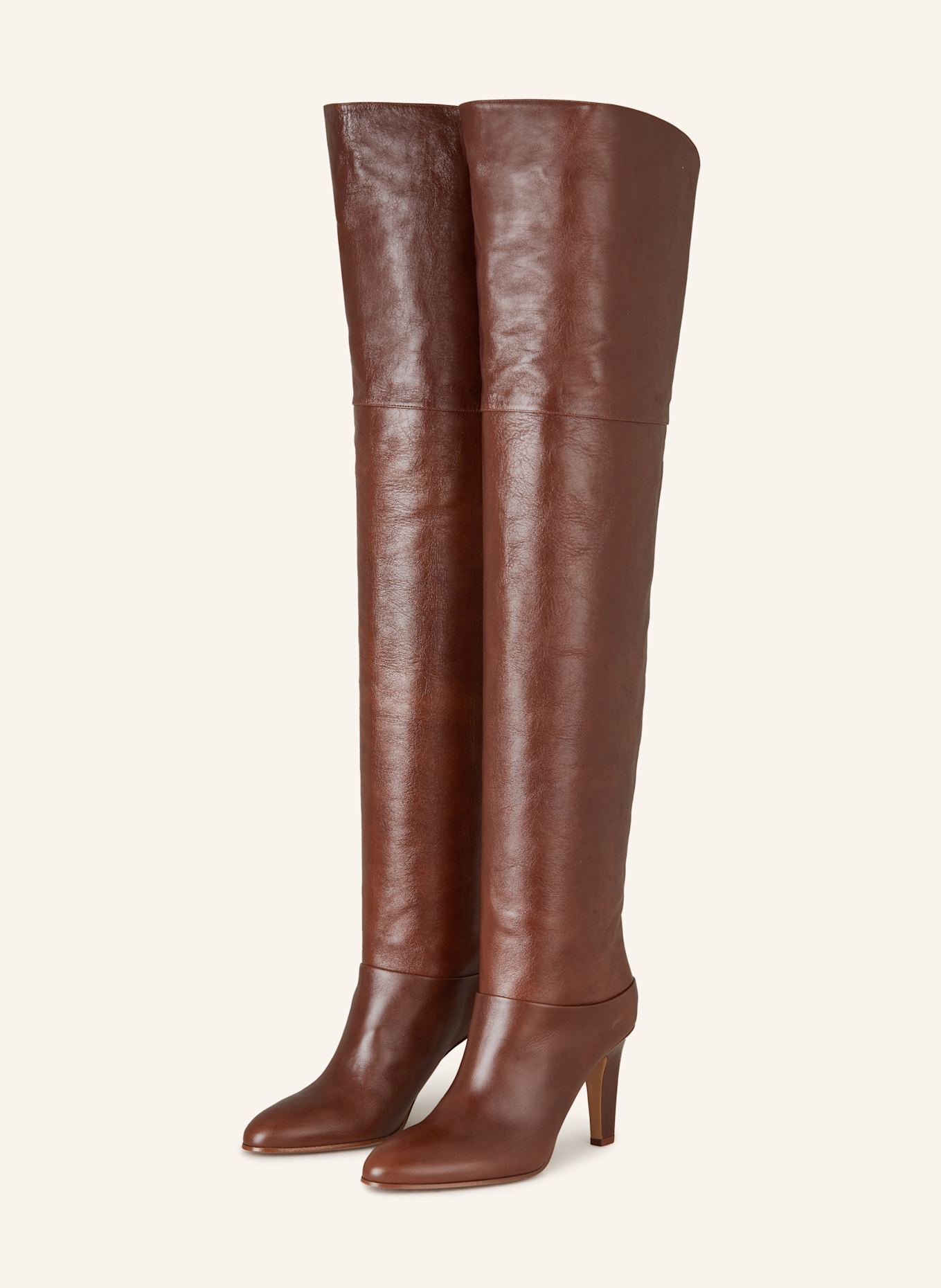 Tan leather over the knee boots store
