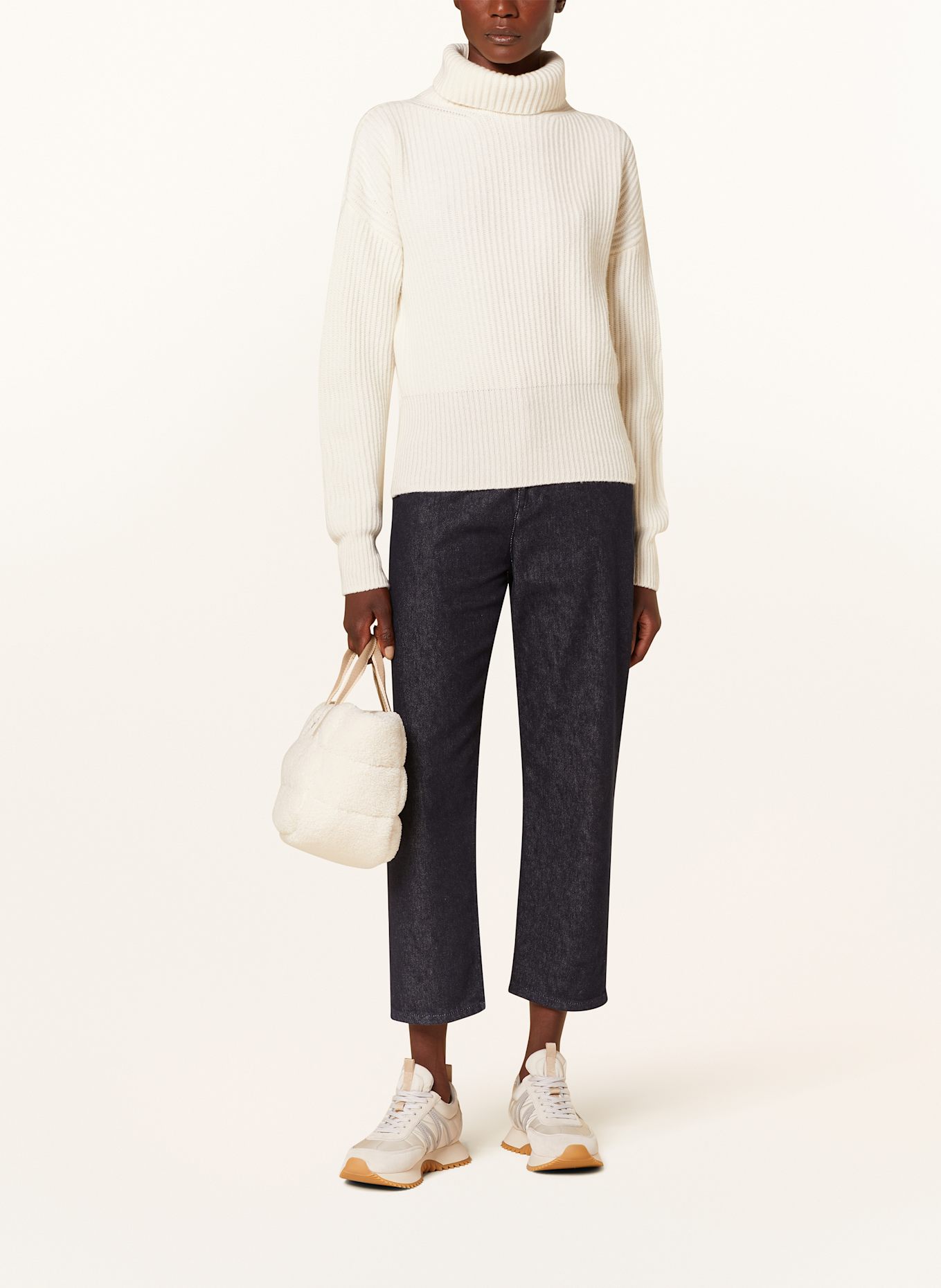 MONCLER Rollkragenpullover: WEISS