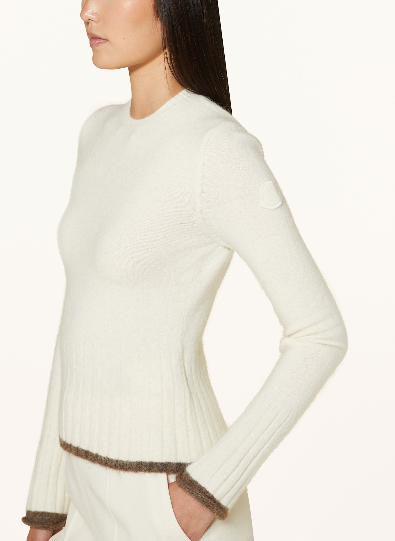 MONCLER Sweater with alpaca: ECRU