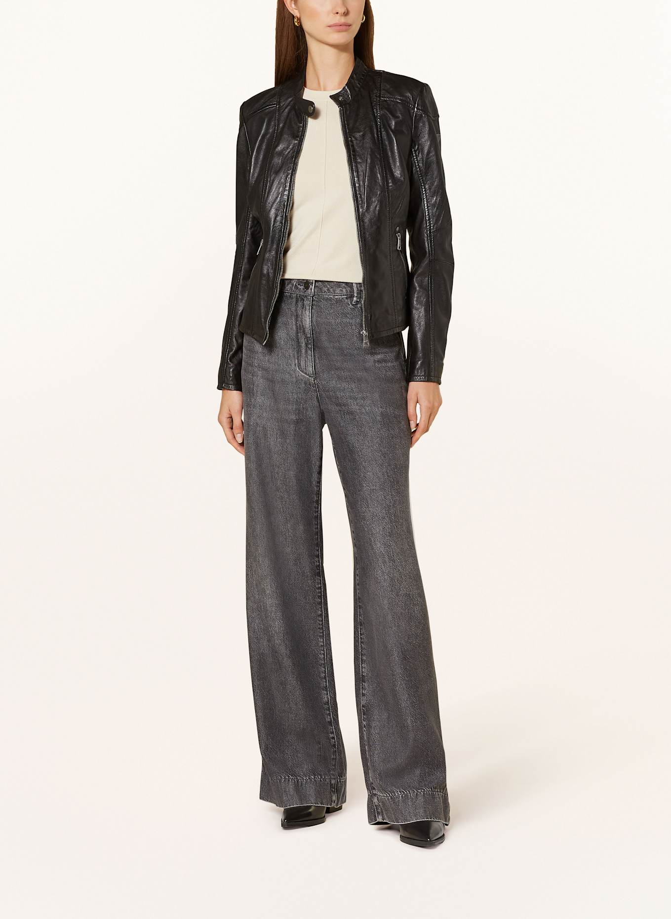 MAURITIUS Leather jacket GWKEILI LASV, Color: BLACK (Image 2)
