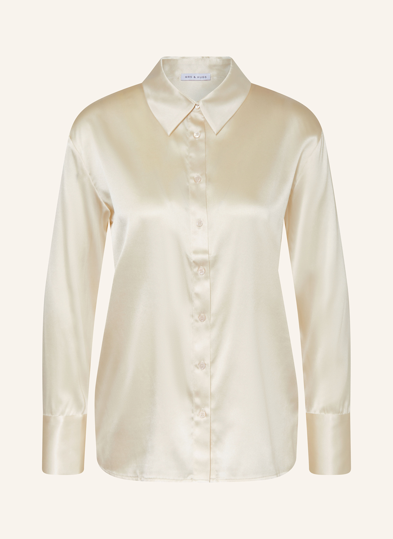 MRS & HUGS Hemdbluse aus Seide: BEIGE