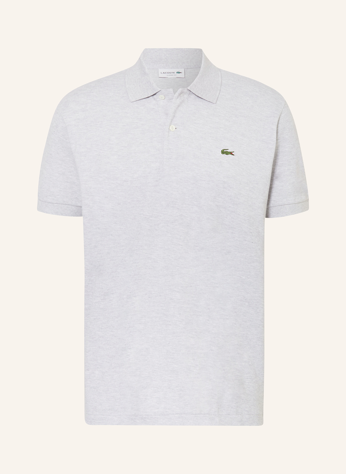 LACOSTE Polokošile z piké Classic Fit: SVĚTLE ŠEDÁ