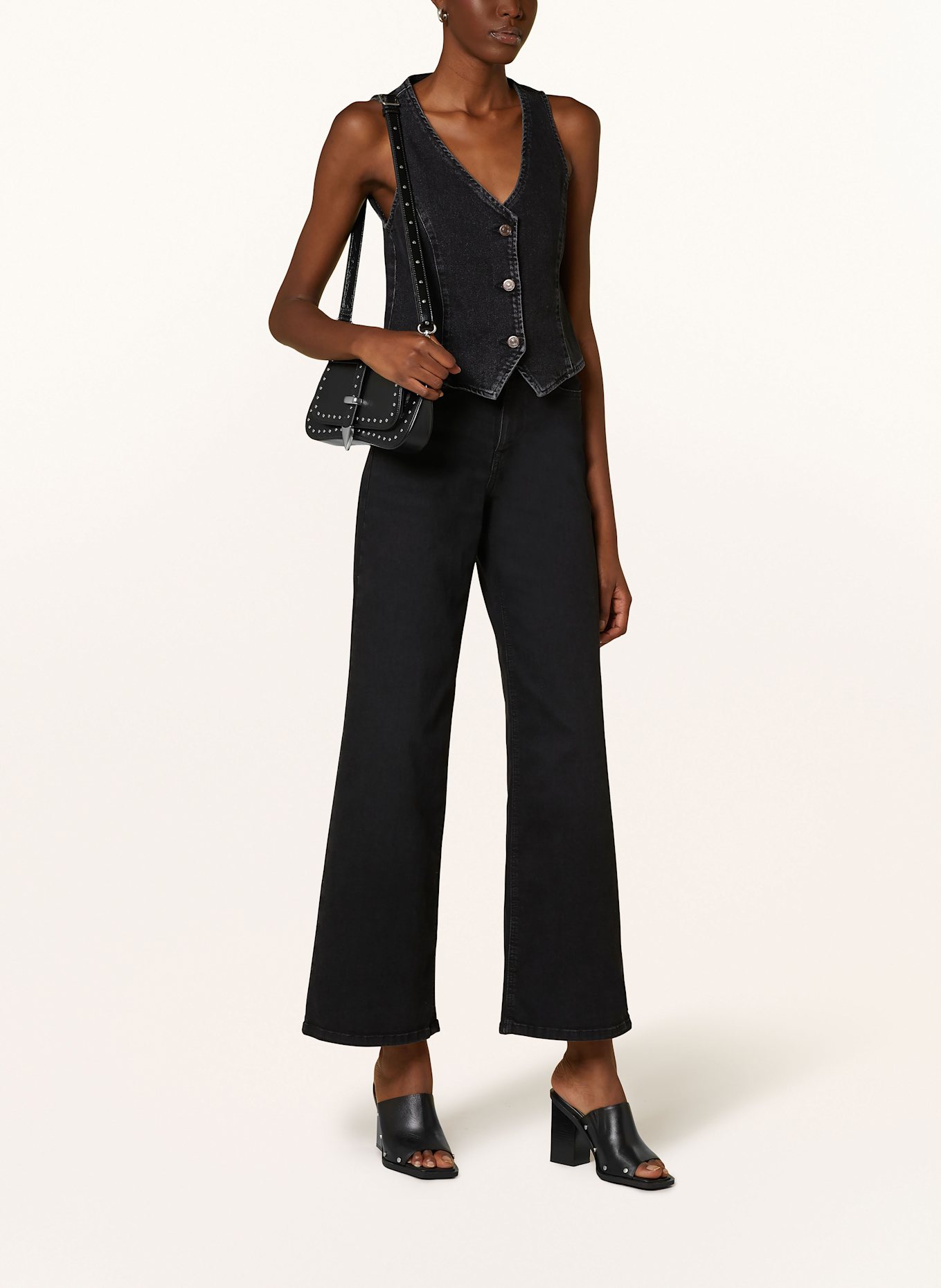 mavi VELA denim vest, Color: BLACK (Image 2)