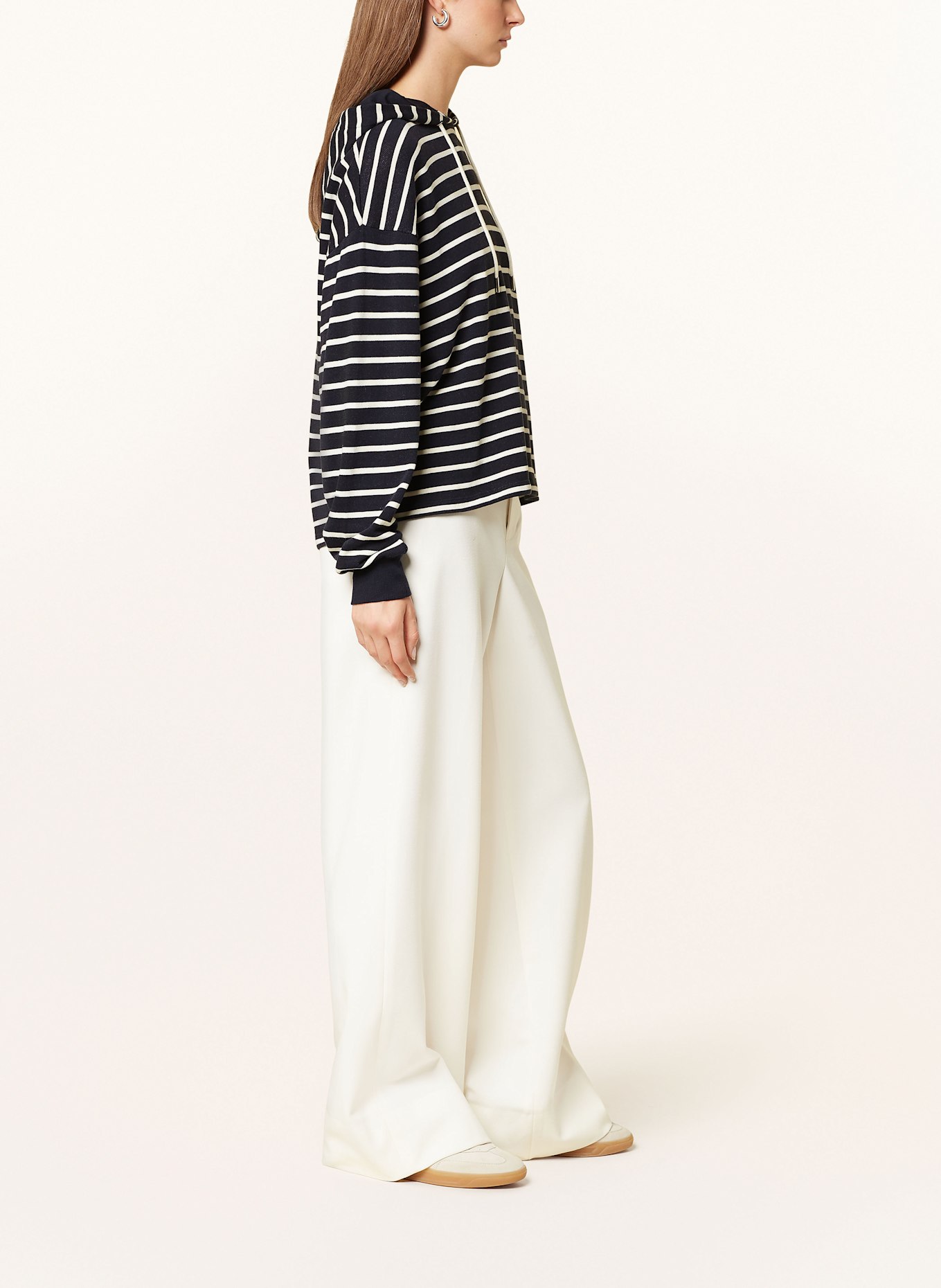 Herrlicher Hoodie HAVEN: DUNKELBLAU/ ECRU