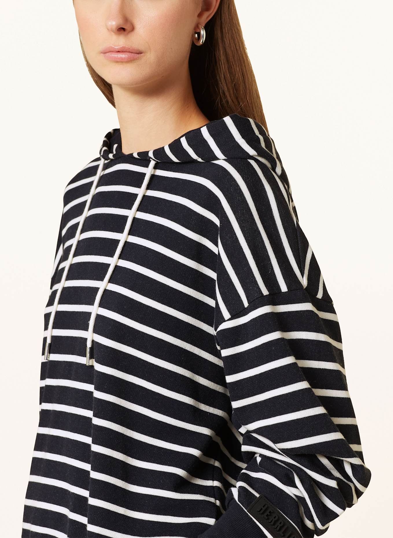Herrlicher Hoodie HAVEN: DUNKELBLAU/ ECRU