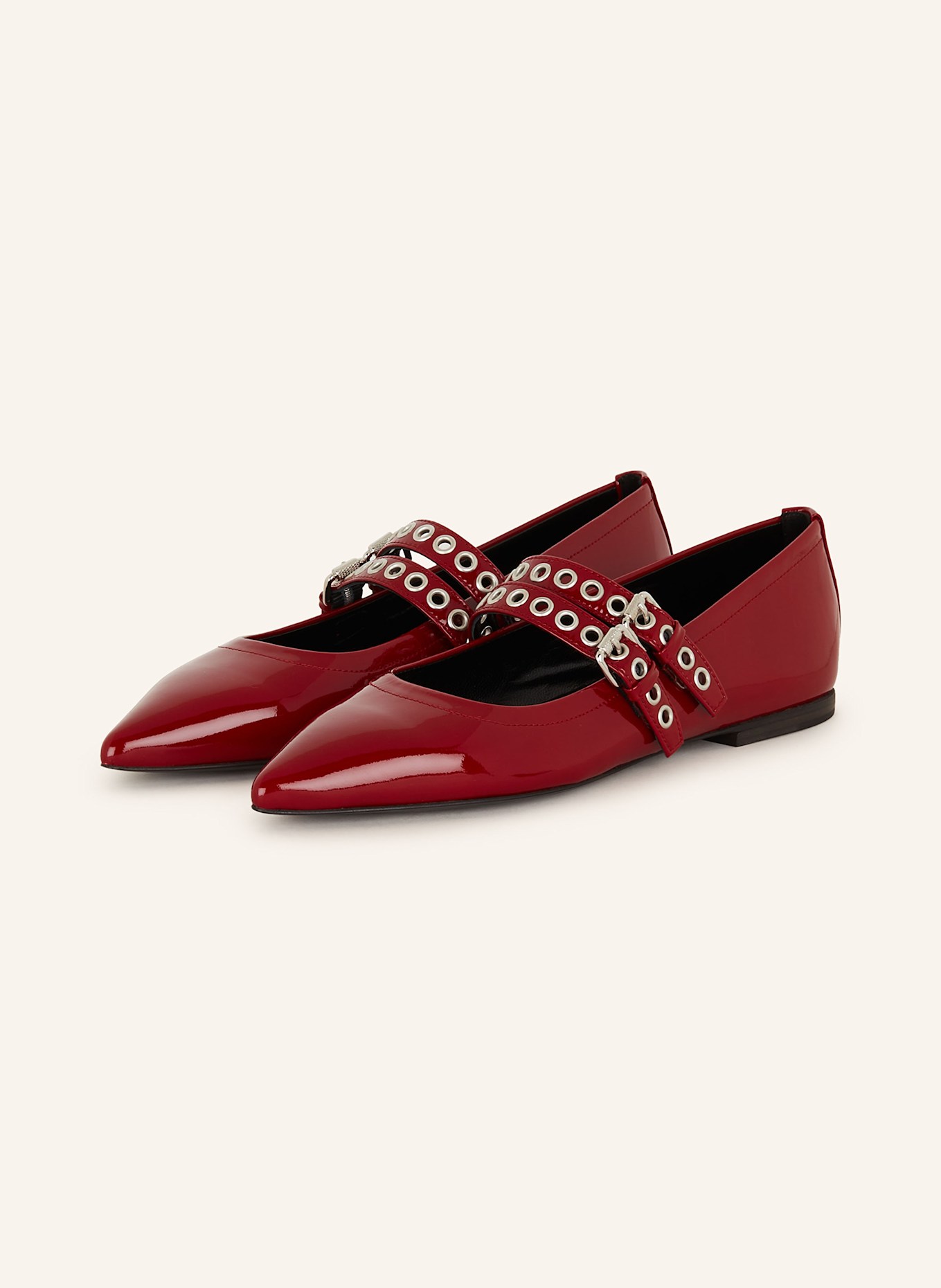 KENNEL & SCHMENGER Mary Jane ballet flats GRETA, Color: DARK RED (Image 1)