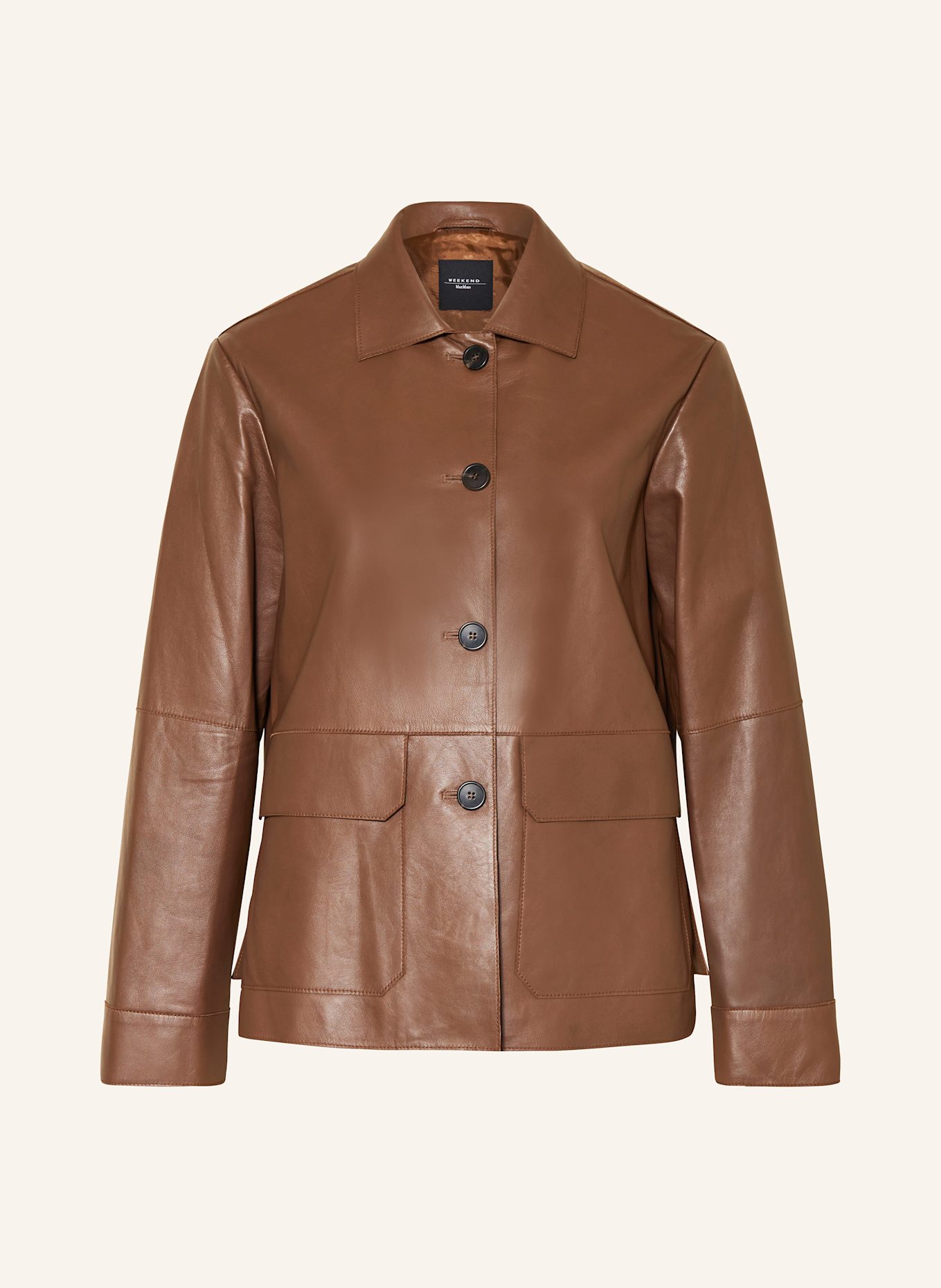 WEEKEND Max Mara Lederjacke KAYA: BRAUN