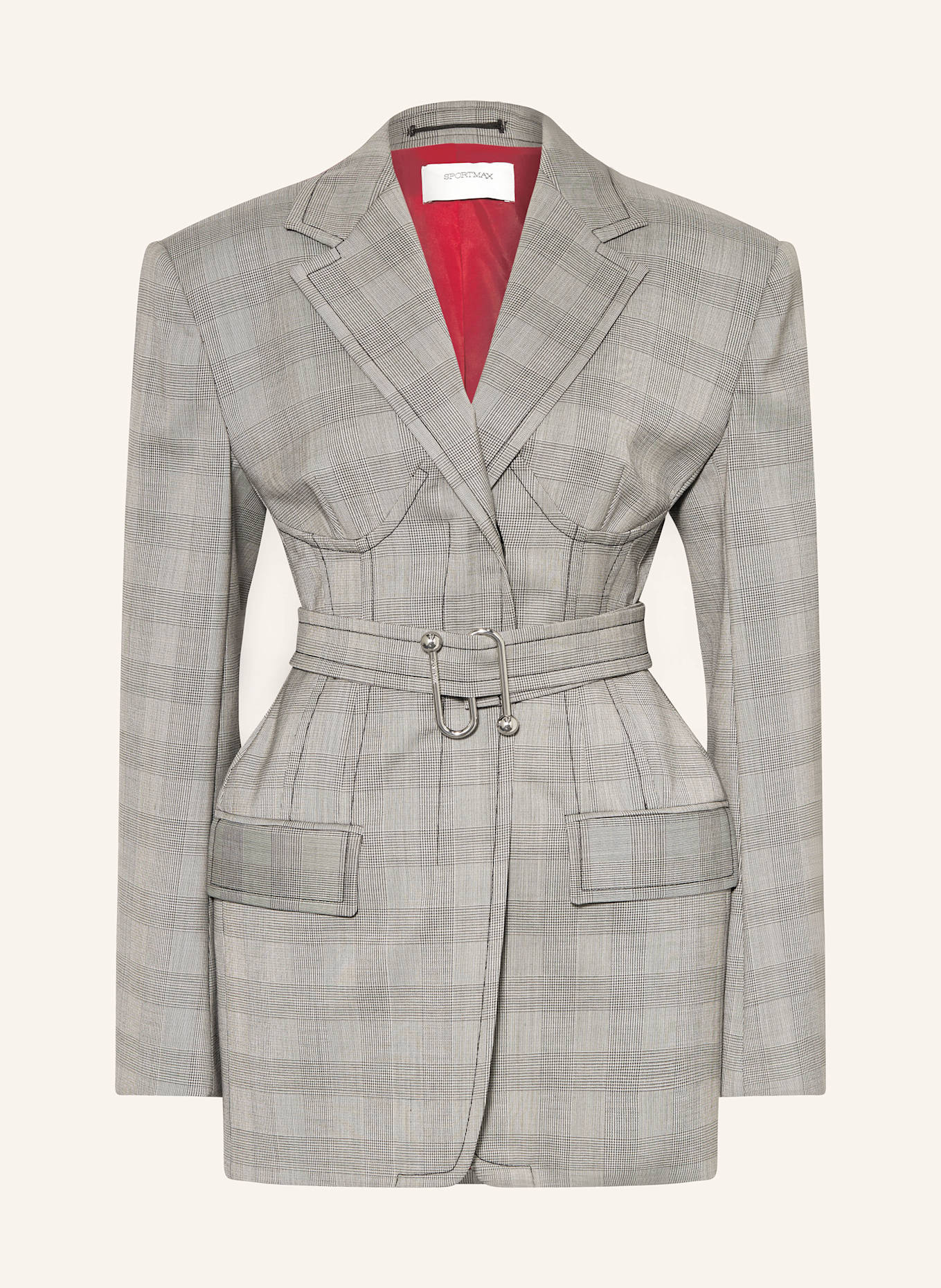 SPORTMAX Sukienka w stylu blezera EMY: JASNOCZARY / CZIEMNOSZARY