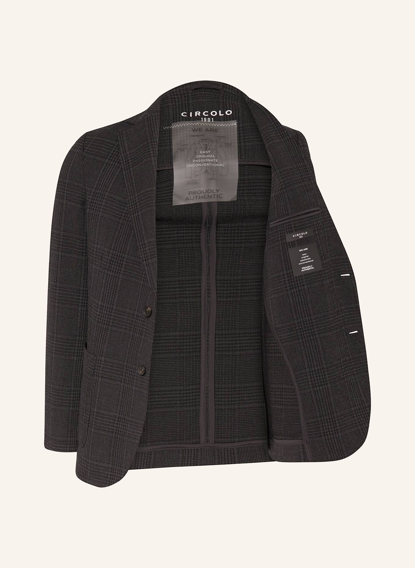 CIRCOLO 1901 Tailored jacket extra slim fit: BLACK / DARK GRAY