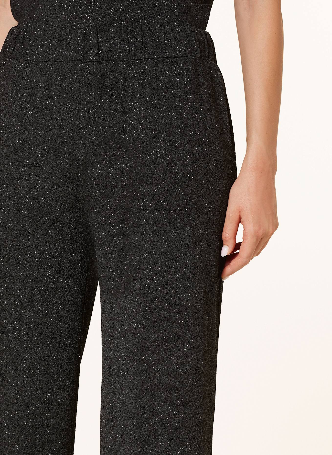 darling harbour Marlenehose mit Glitzergarn: SCHWARZ