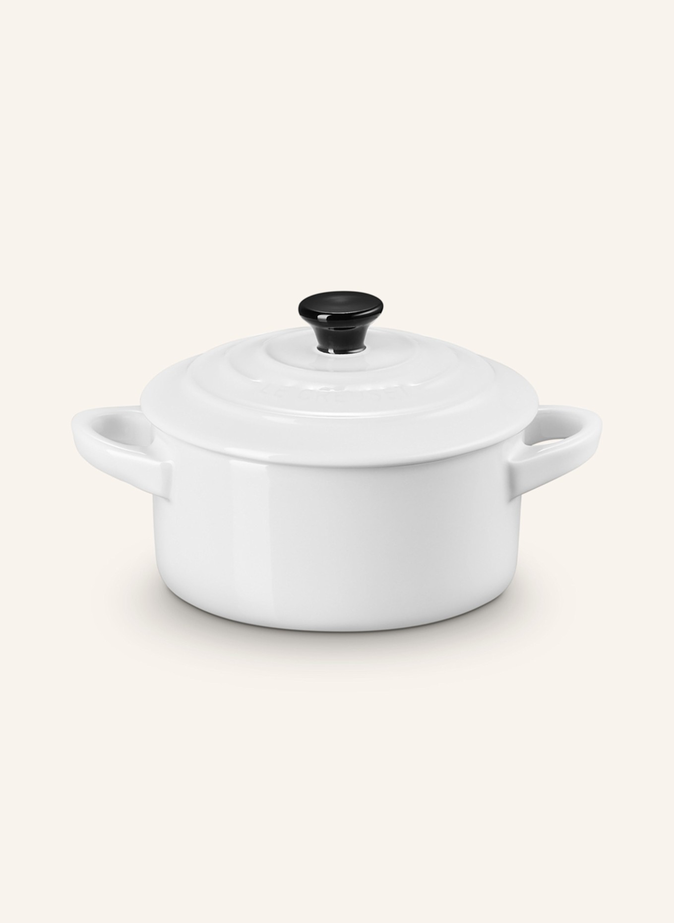 LE CREUSET Mini-cocotte: WHITE