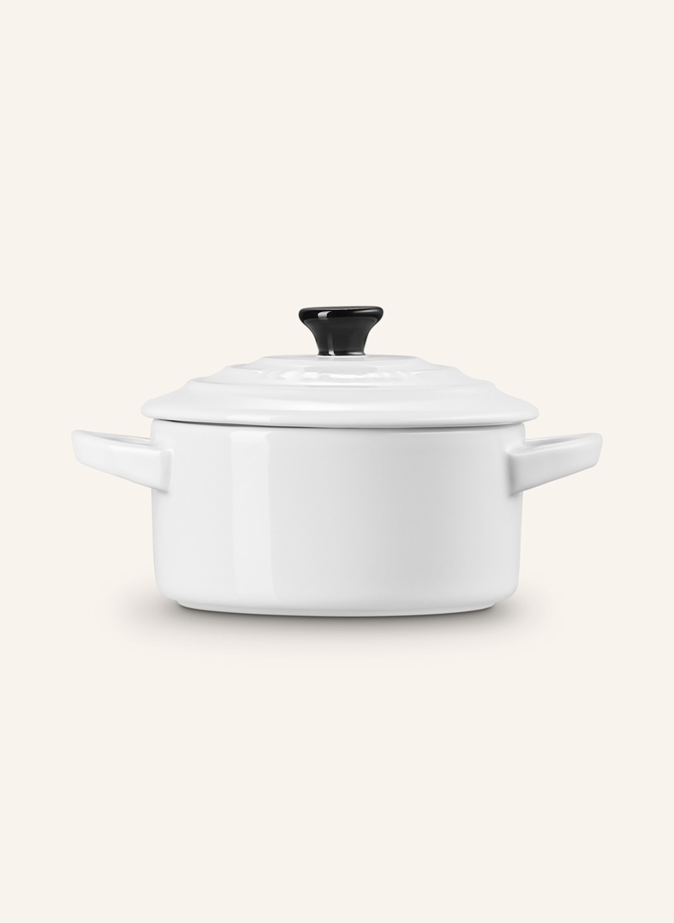 LE CREUSET Mini-cocotte: WHITE