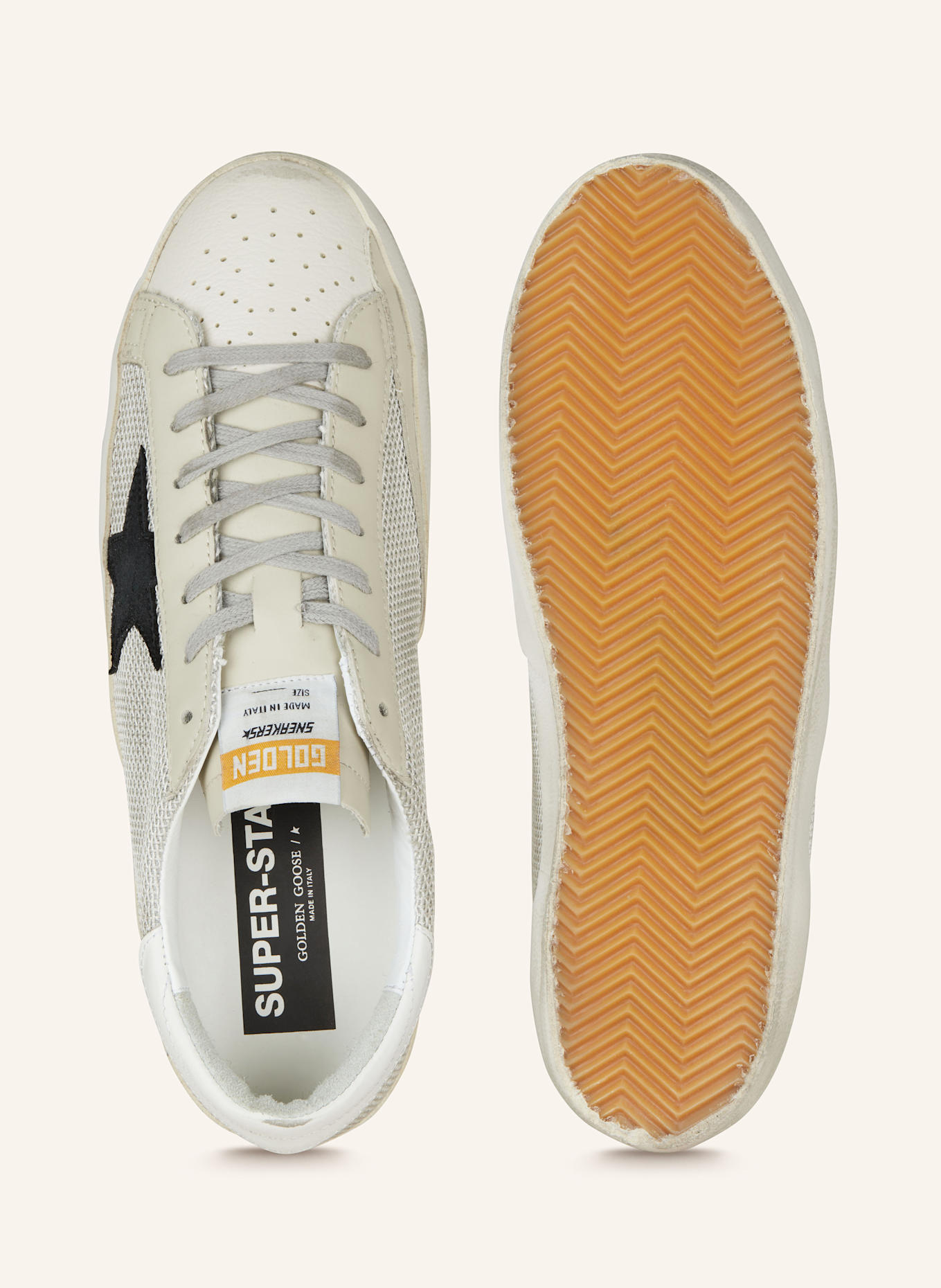 GOLDEN GOOSE Sneaker SUPER-STAR CLASSIC: GRAU/ SCHWARZ
