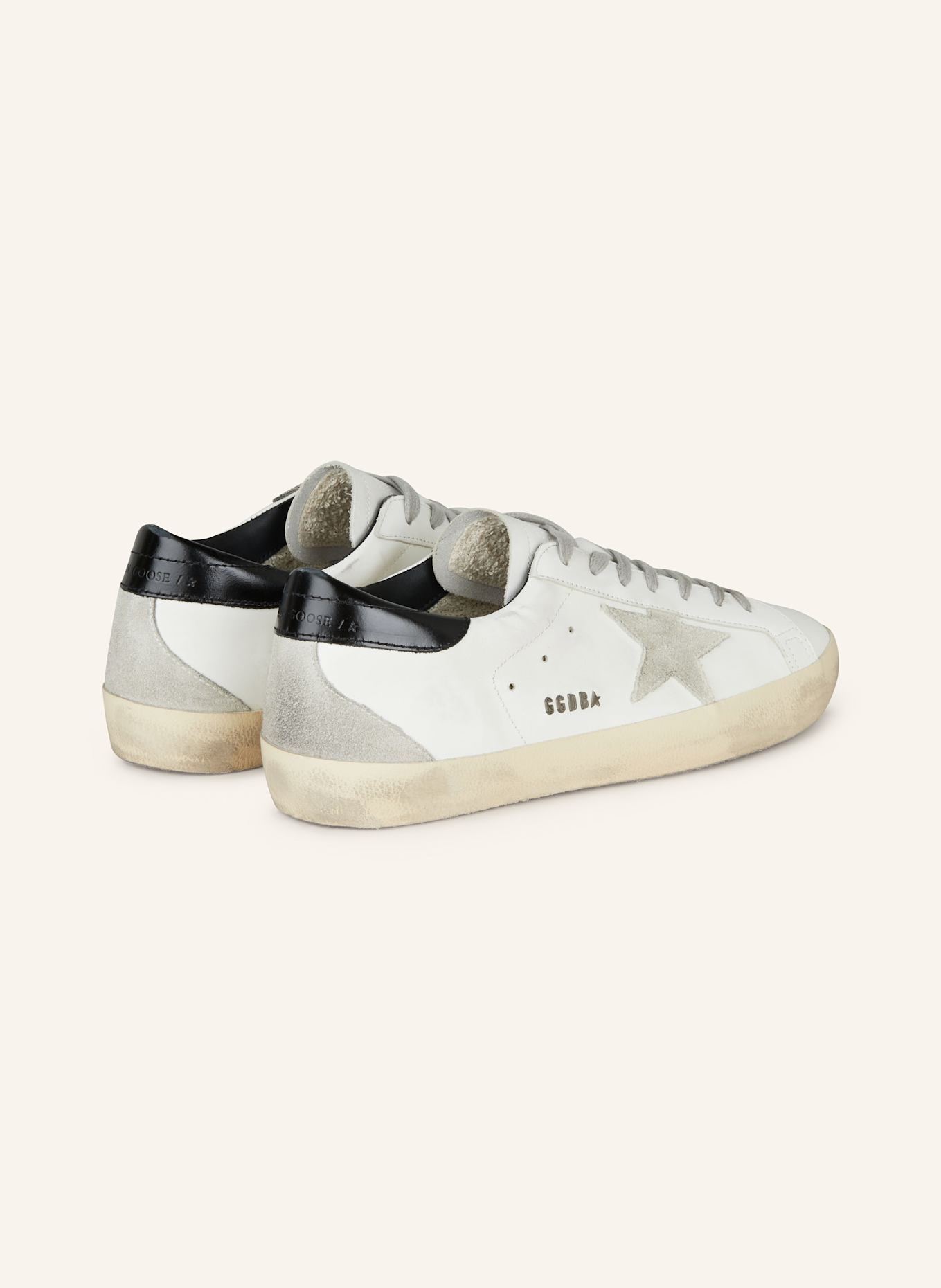 GOLDEN GOOSE Sneaker SUPER-STAR CLASSIC: WEISS/ SCHWARZ/ GRAU