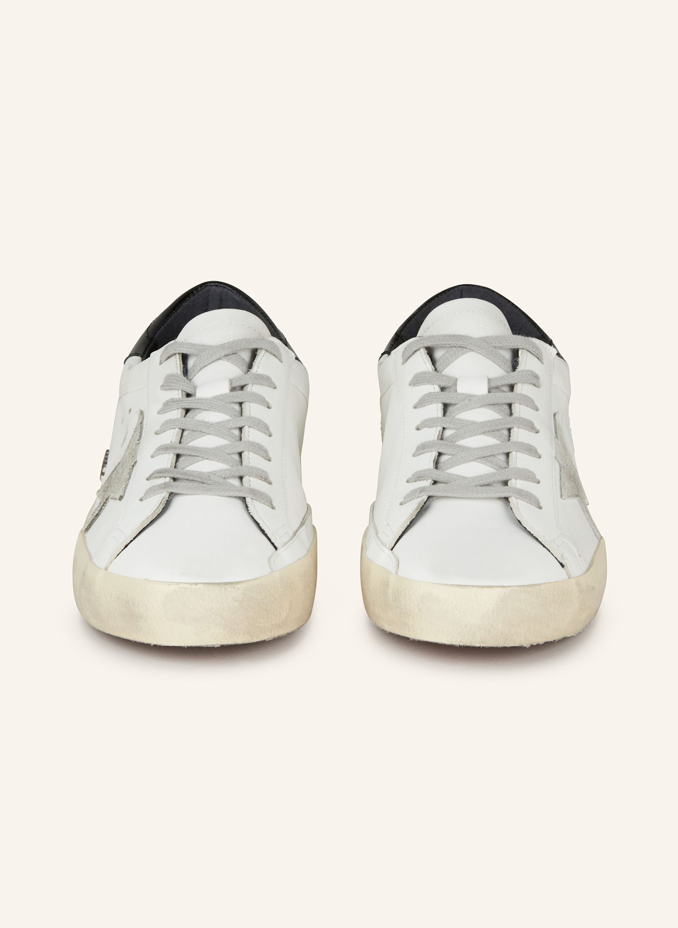GOLDEN GOOSE Sneaker SUPER-STAR CLASSIC: WEISS/ SCHWARZ/ GRAU
