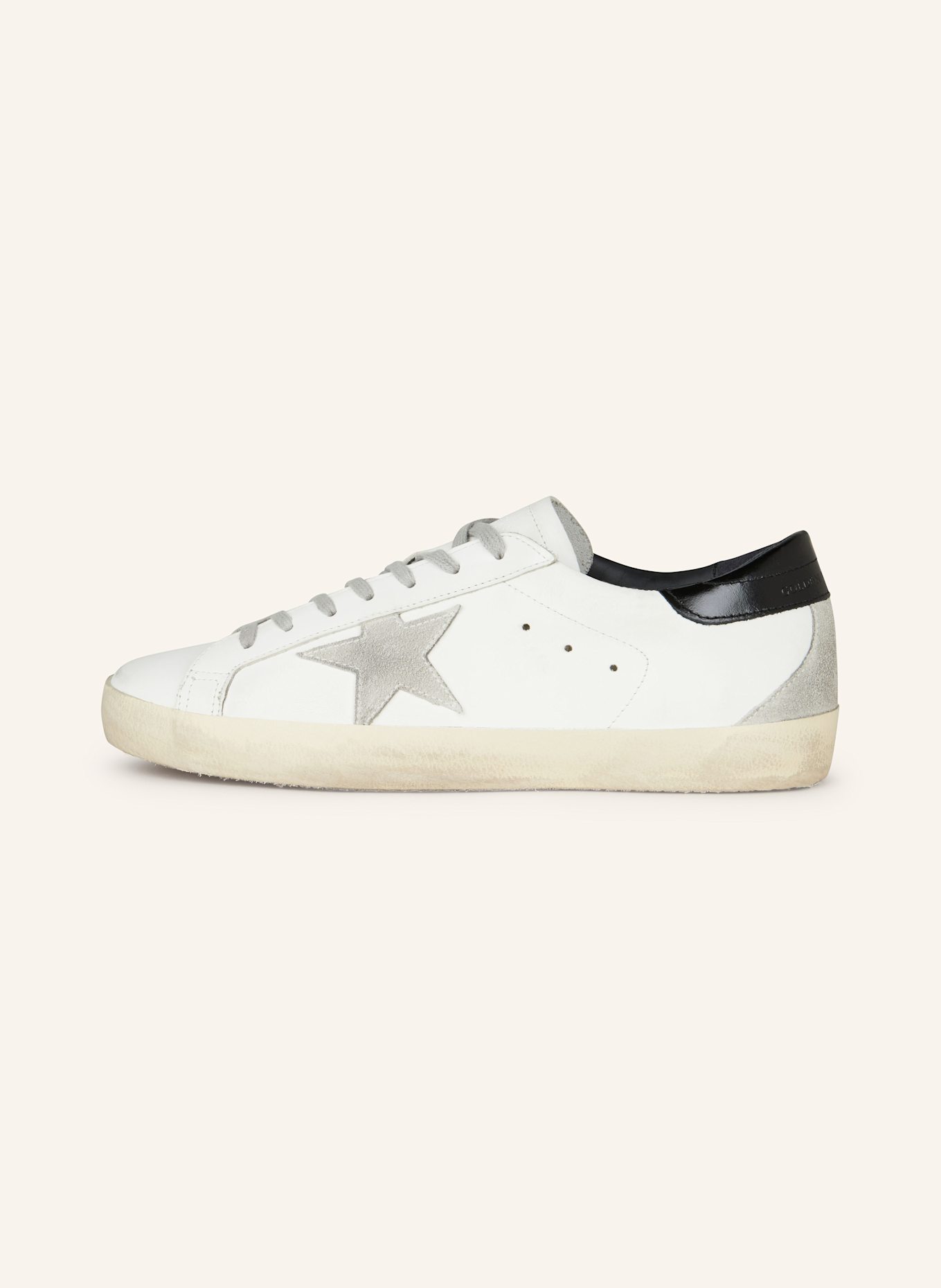 GOLDEN GOOSE Sneaker SUPER-STAR CLASSIC: WEISS/ SCHWARZ/ GRAU