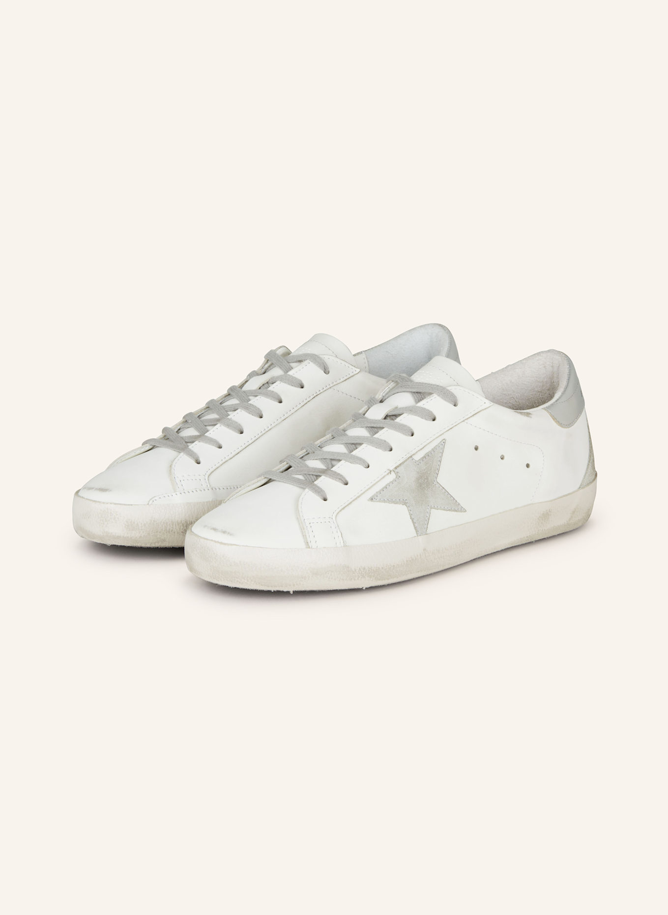GOLDEN GOOSE Sneakers SUPER STAR in white silver