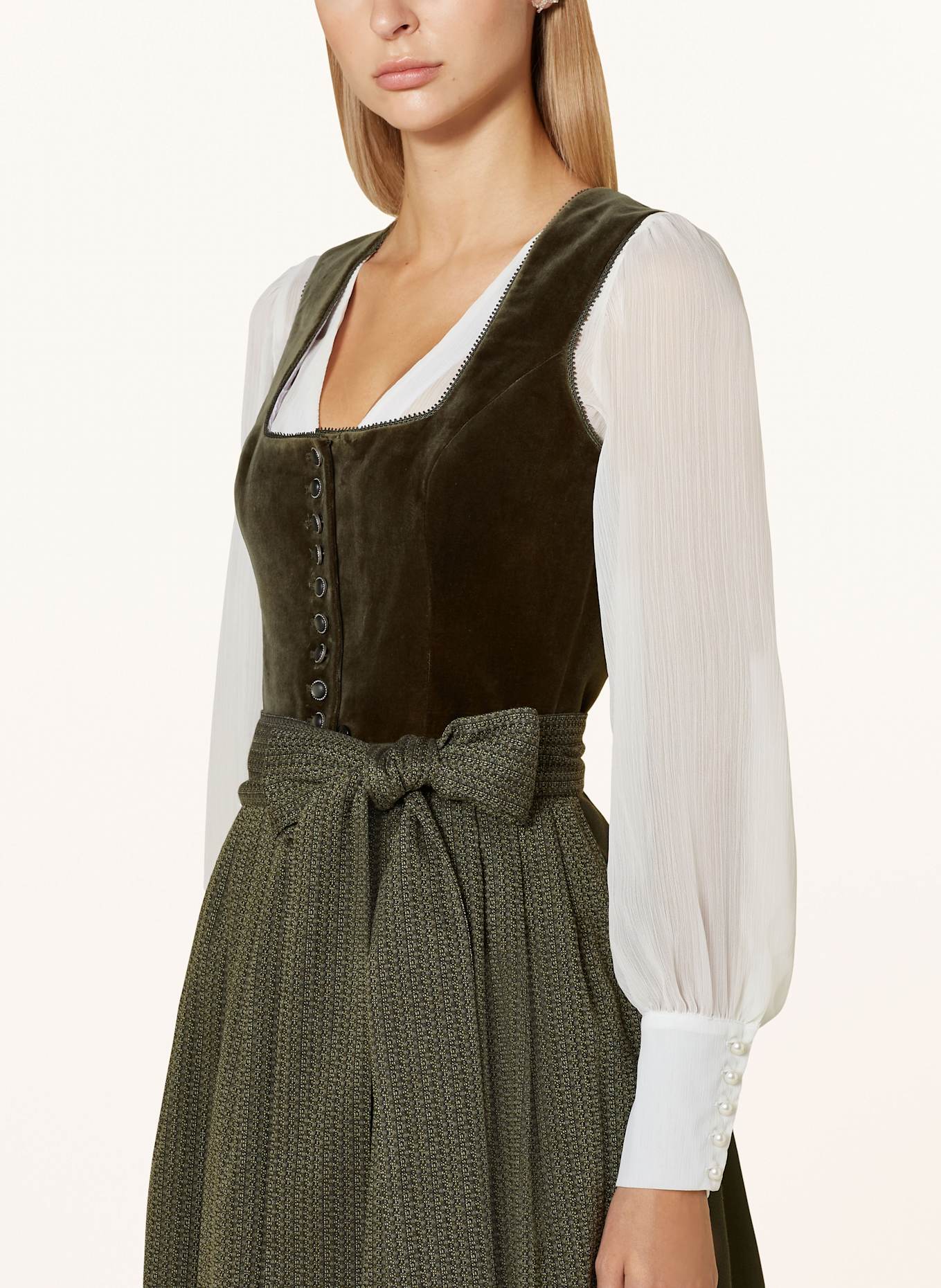 Heimatglück Tracht Dirndl LISELOTTE, Farbe: OLIV (Bild 4)