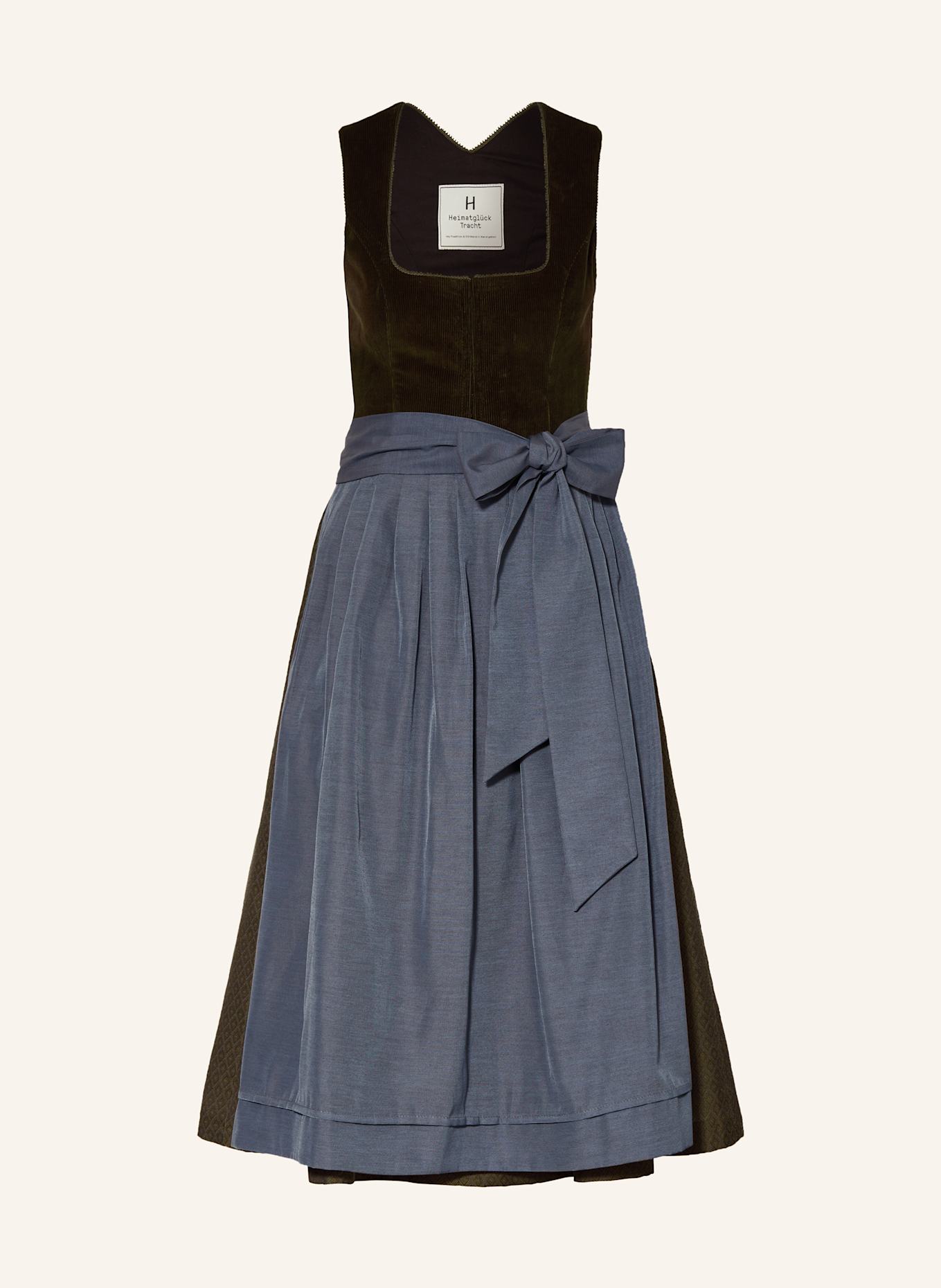 Heimatglück Tracht Dirndl AVA: OLIV / BLAUGRAU / KHAKI