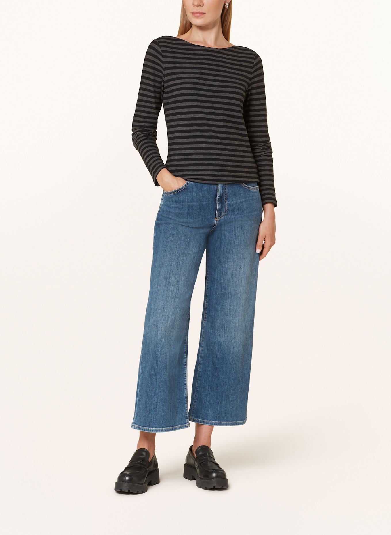 Marc O'Polo Koszulka z długim rękawem: GRANATOWY / SZARY