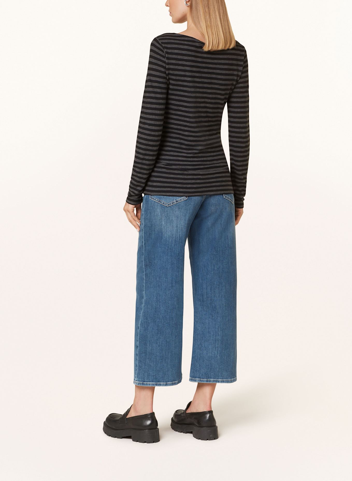 Marc O'Polo Koszulka z długim rękawem: GRANATOWY / SZARY