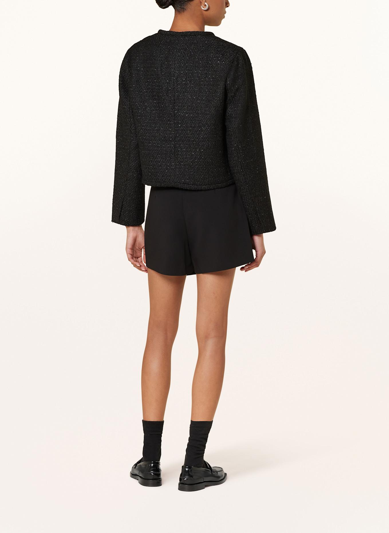 NEO NOIR Boxy jacket in bouclé, Color: BLACK (Image 3)