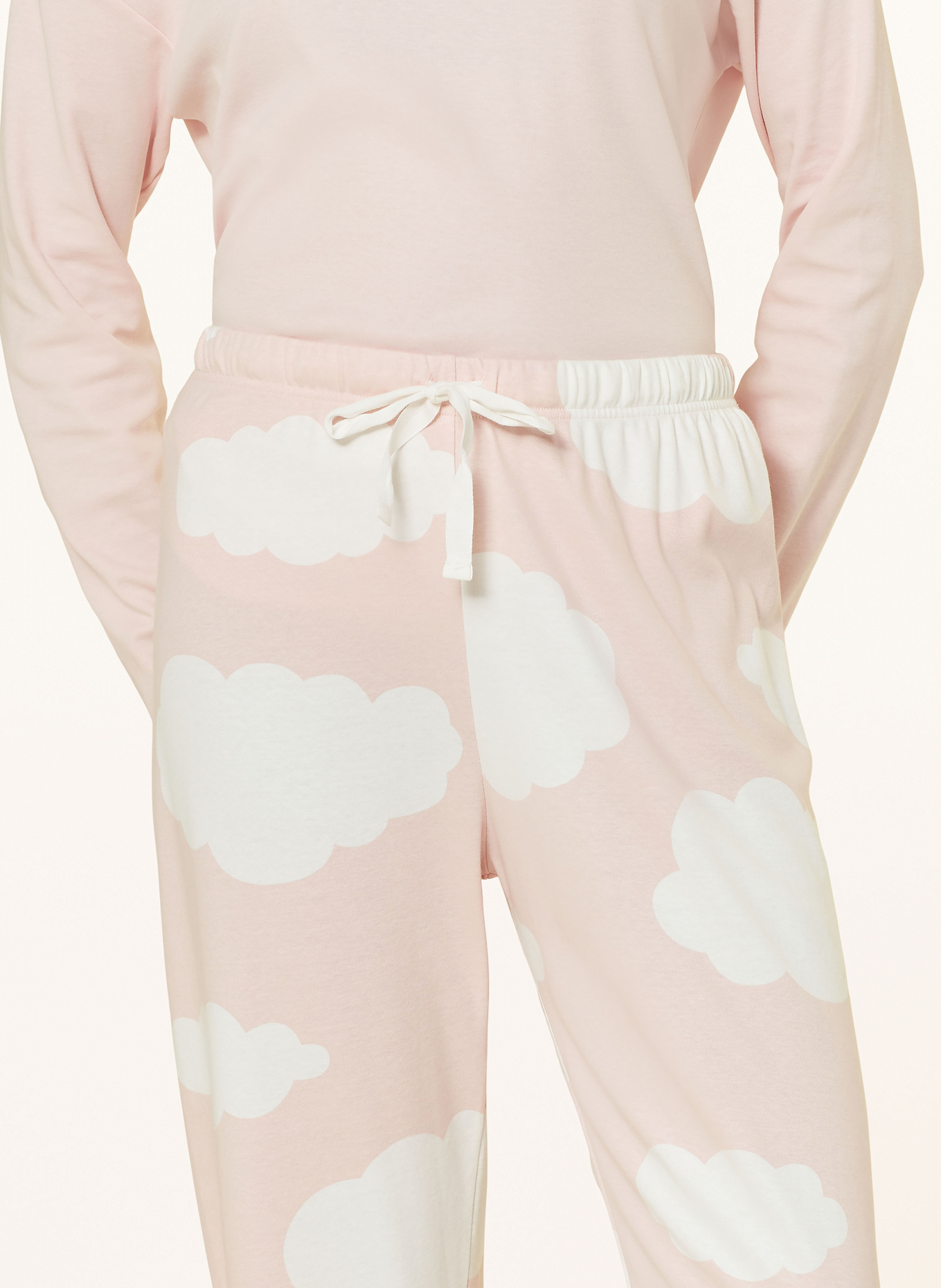 mey Slaapbroeken serie CLOUDS: ROZE / WIT
