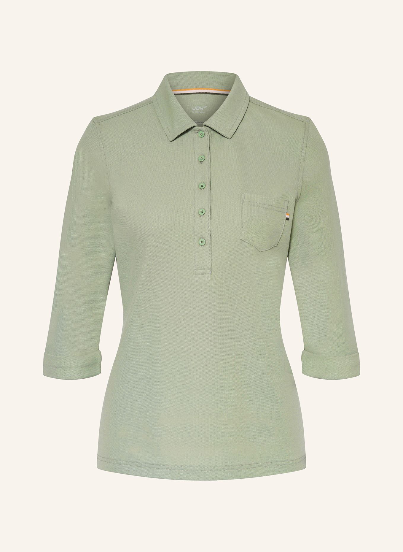 JOY sportswear Piqué-Poloshirt GISELE mit 3/4-Arm: HELLGRÜN