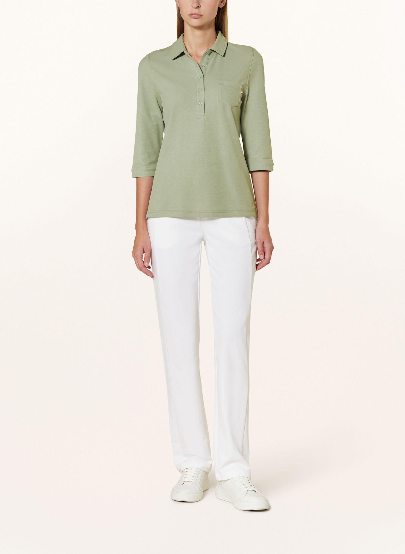 JOY sportswear Piqué-Poloshirt GISELE mit 3/4-Arm: HELLGRÜN