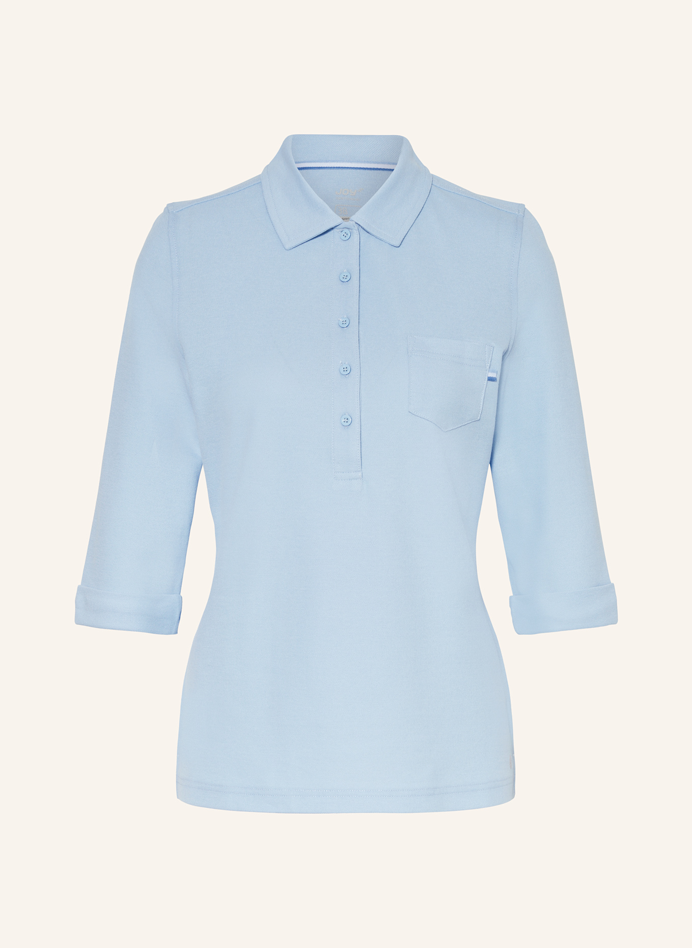 JOY sportswear Piqué-Poloshirt GISELE mit 3/4-Arm: HELLBLAU