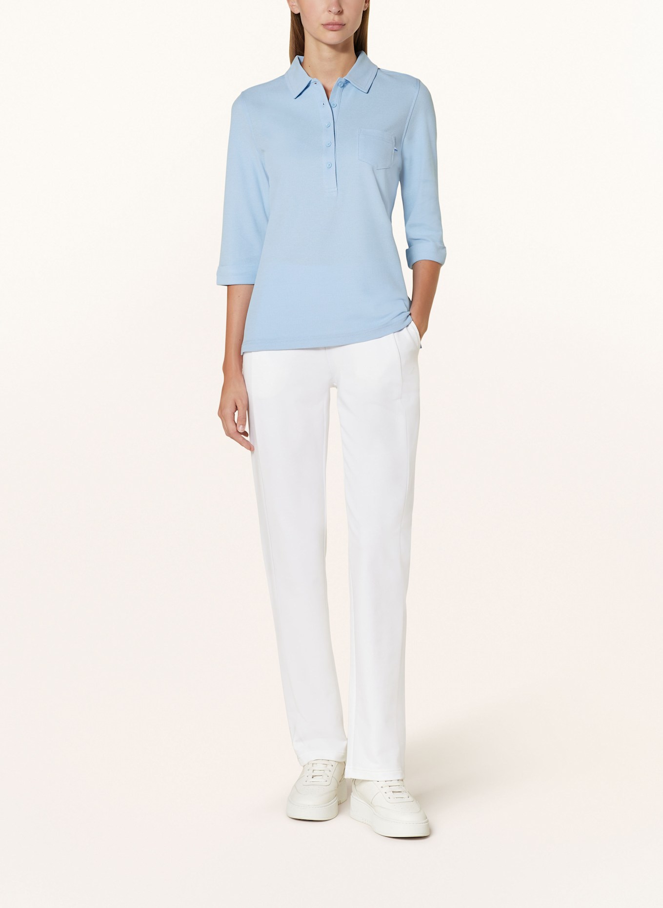 JOY sportswear Piqué-Poloshirt GISELE mit 3/4-Arm: HELLBLAU