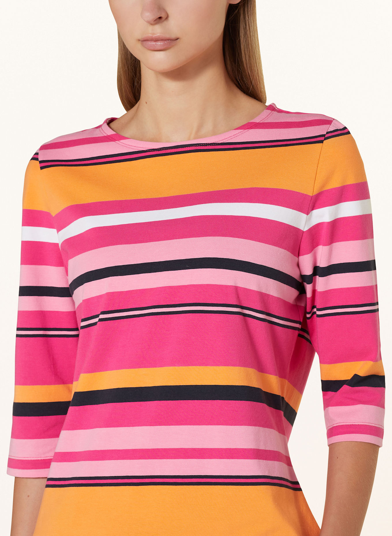 JOY sportswear Shirt SARINA mit 3/4-Arm: PINK / ORANGE / ROSA