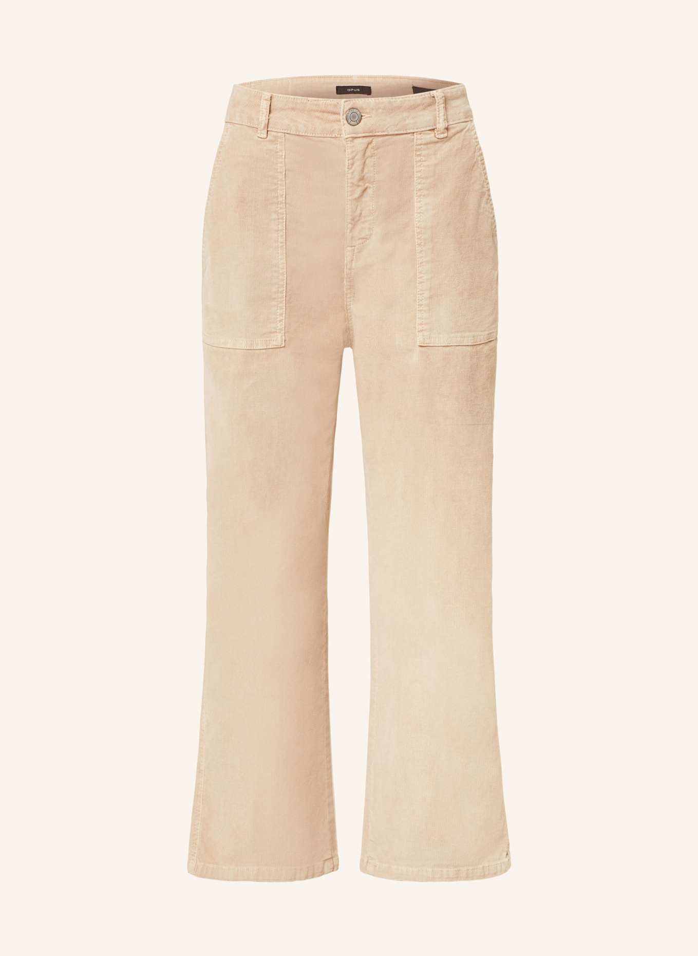 OPUS mOKOTI WORK 7/8 trousers in corduroy, Color: LIGHT BROWN (Image 1)