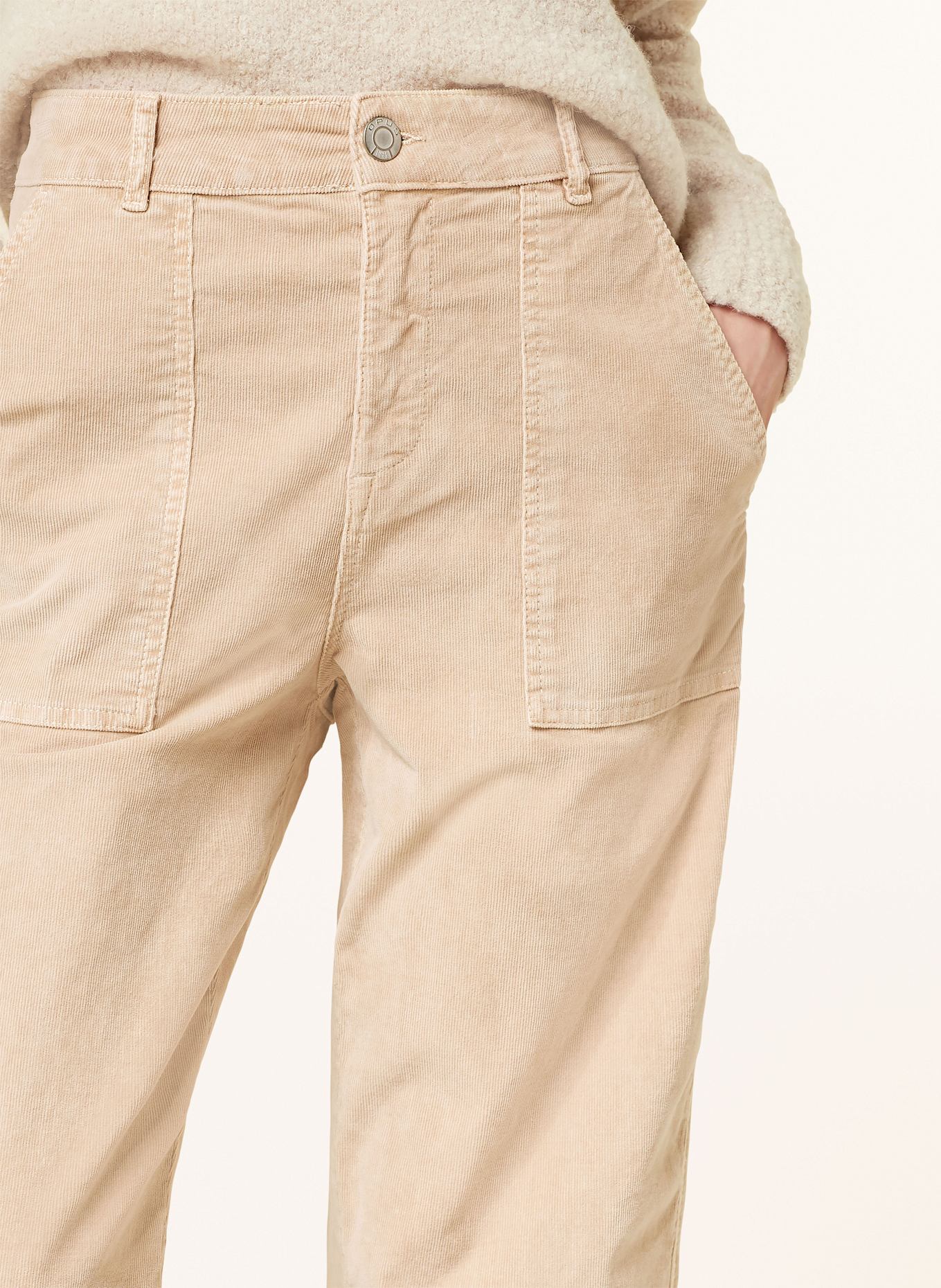 OPUS mOKOTI WORK 7/8 trousers in corduroy, Color: LIGHT BROWN (Image 5)