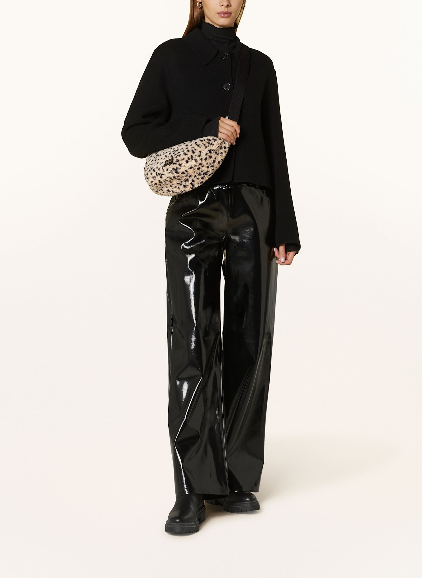 WOUF Umhängetasche CLEM: CREME / SCHWARZ