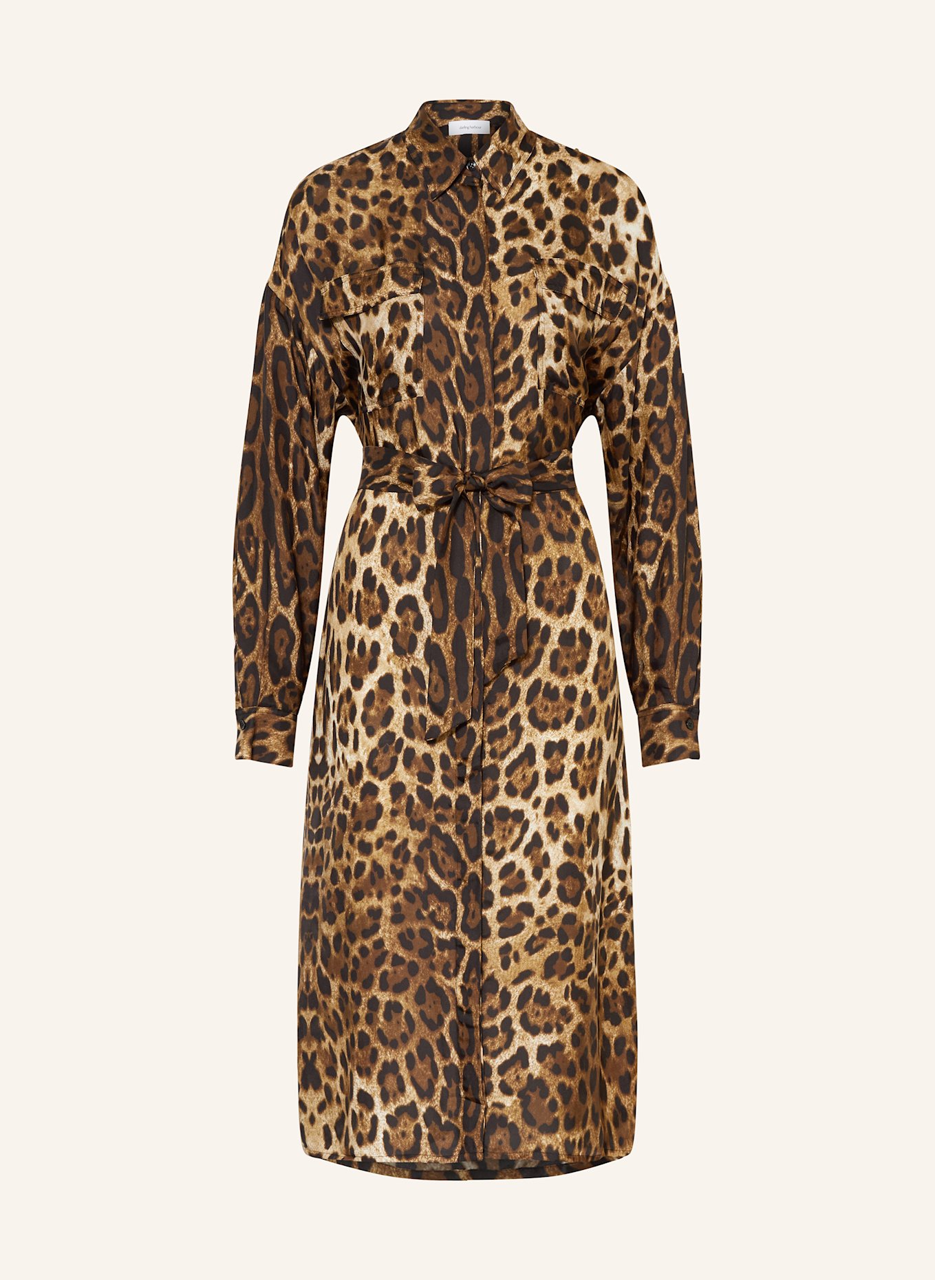 darling harbour Oversized-Hemdblusenkleid mit Seide: LEOPRINT