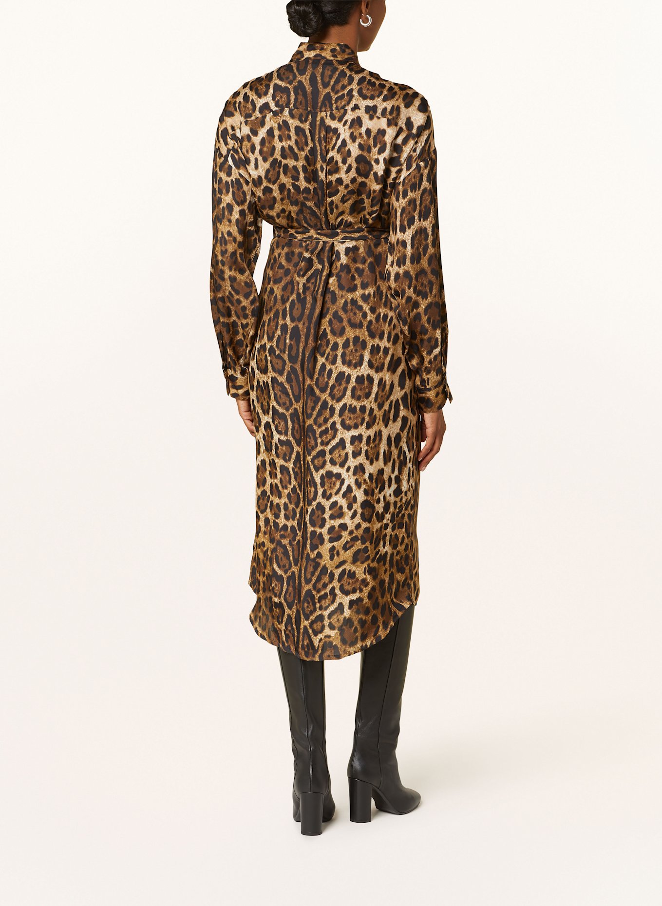 darling harbour Oversized-Hemdblusenkleid mit Seide: LEOPRINT