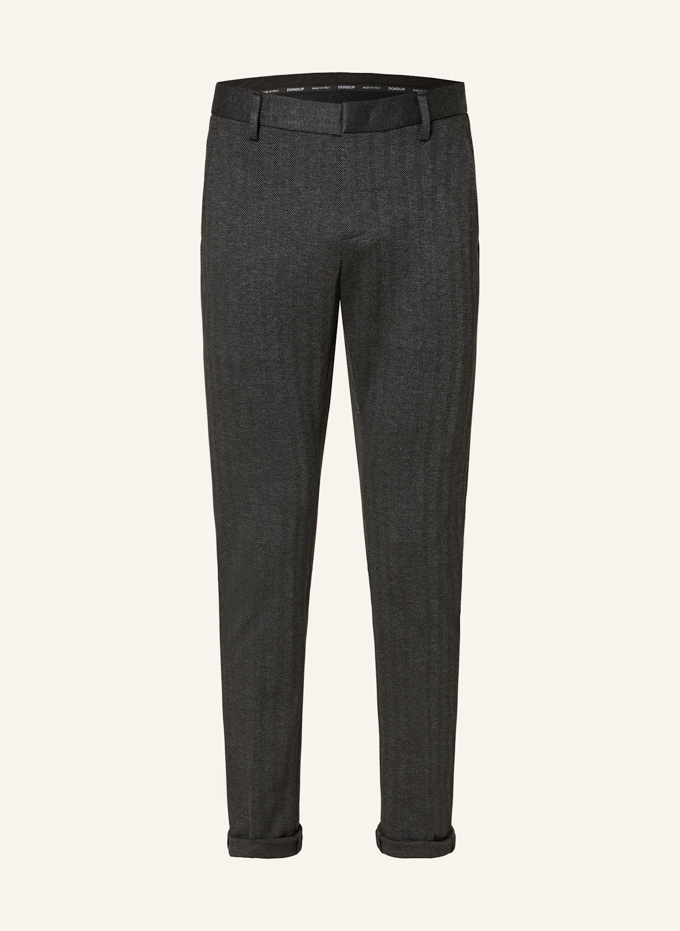 Dondup Chinos slim fit: BLACK / DARK GRAY