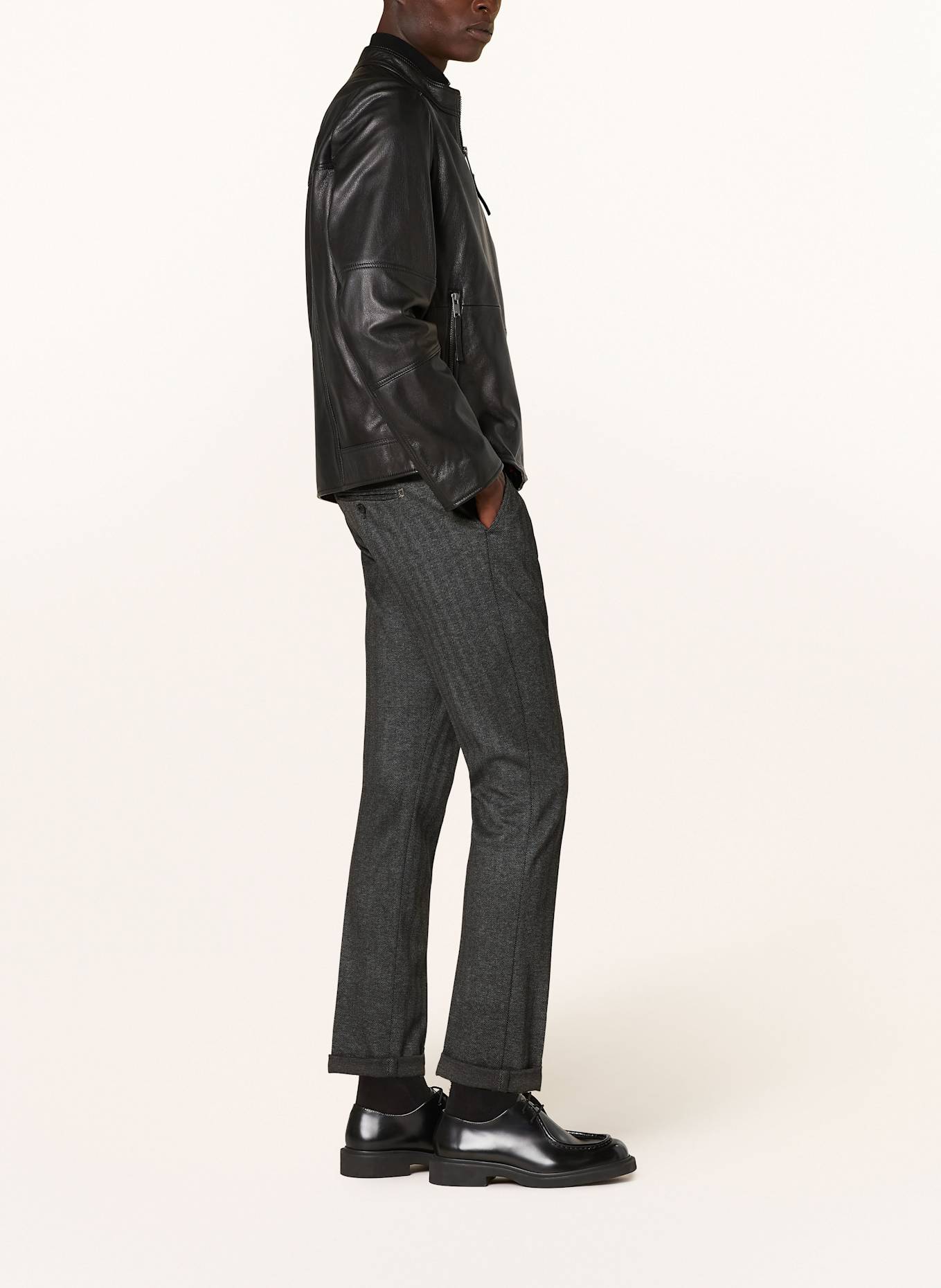 Dondup Chinos slim fit: BLACK / DARK GRAY