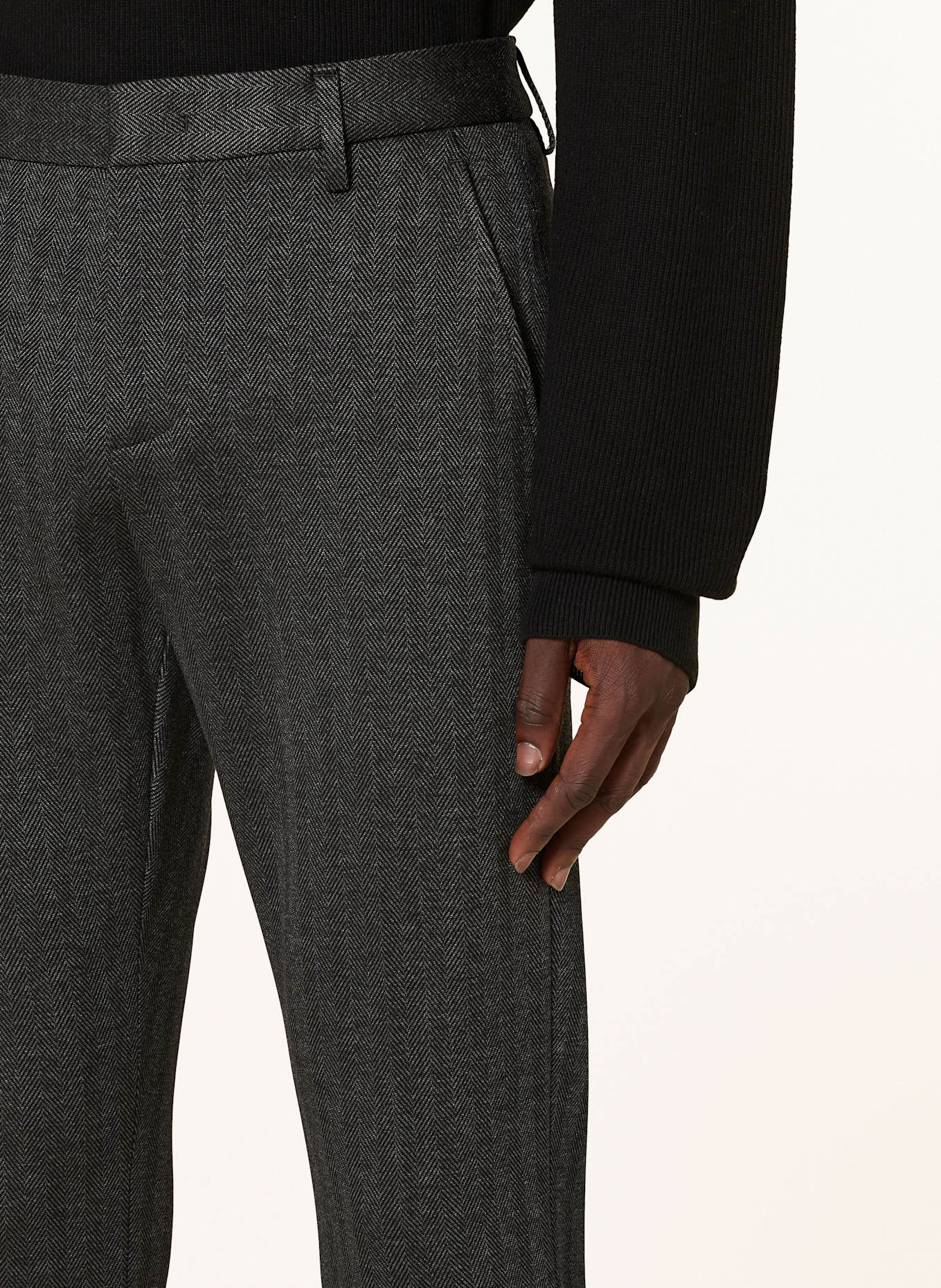 Dondup Chinos slim fit: BLACK / DARK GRAY