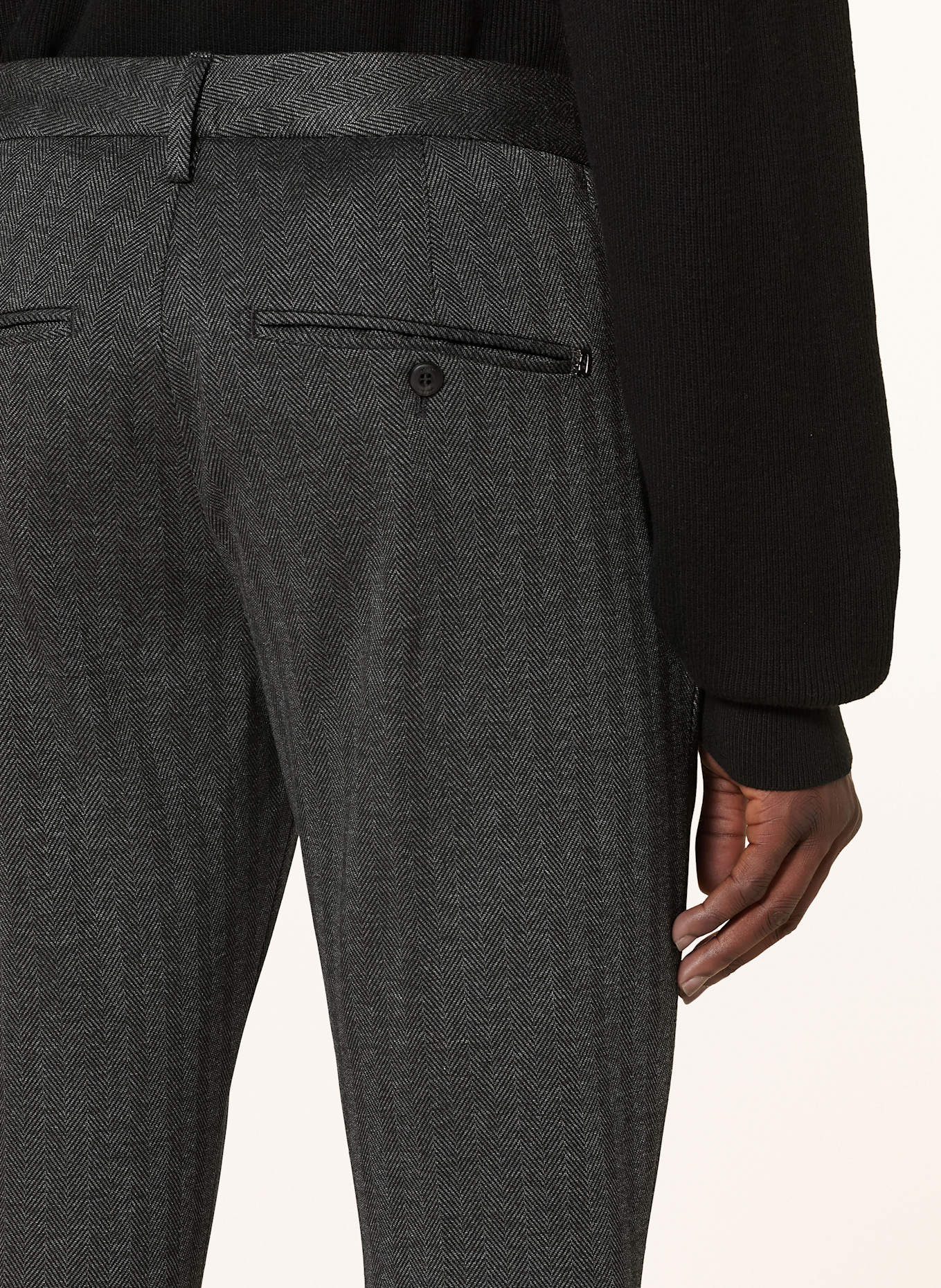 Dondup Chinos slim fit: BLACK / DARK GRAY