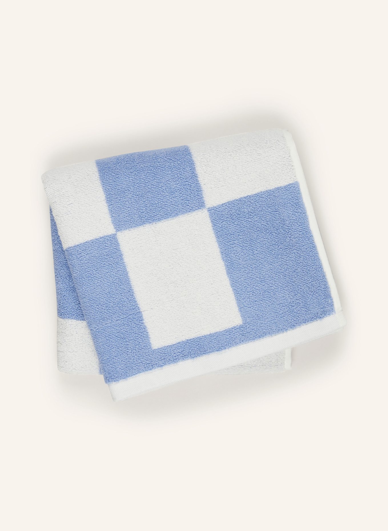 HAY Handtuch CHECK: HELLBLAU / WEISS