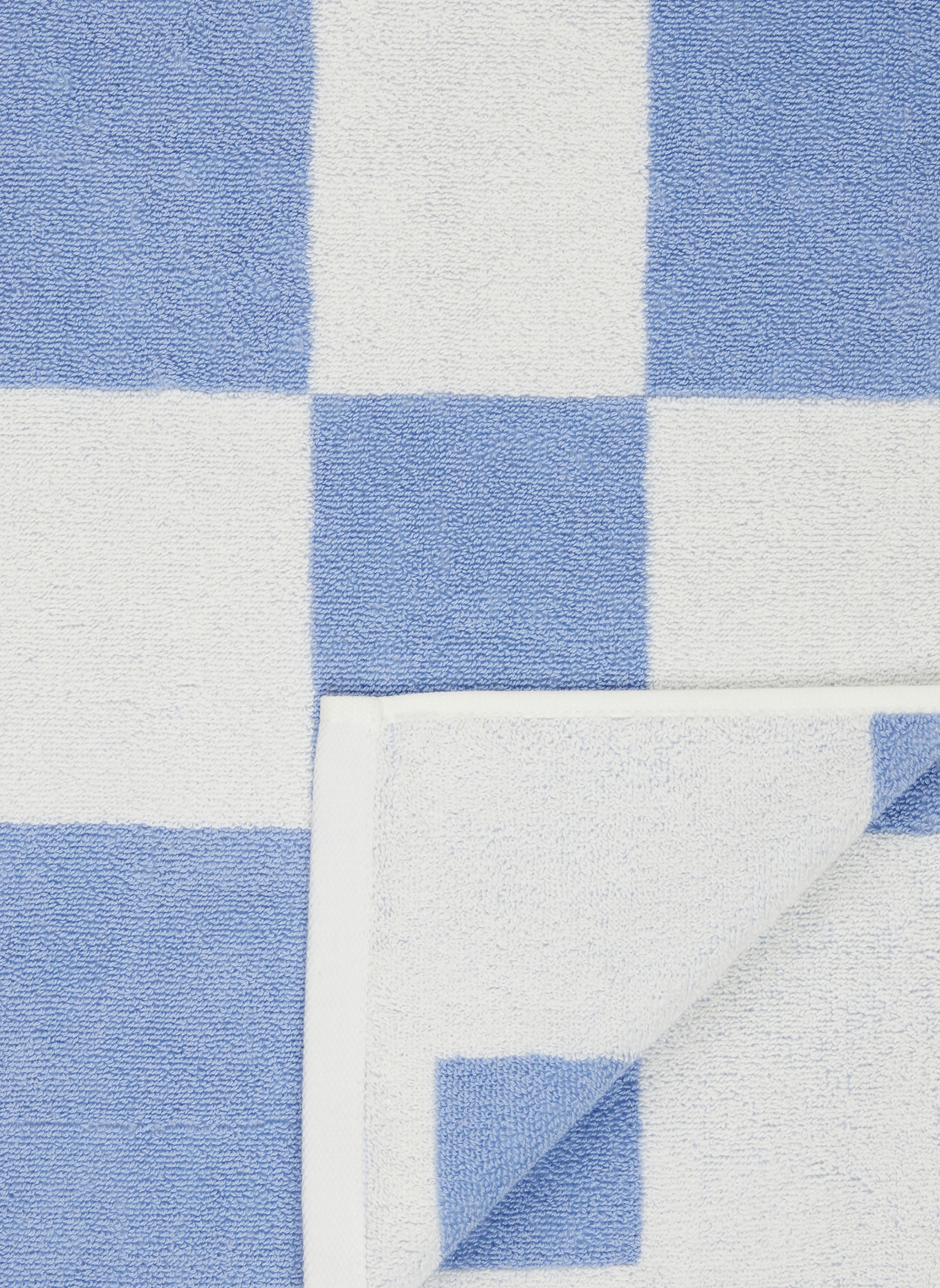 HAY Handtuch CHECK: HELLBLAU / WEISS