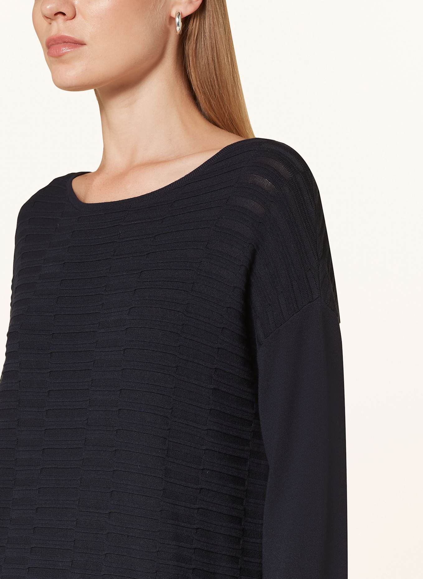 ELENA MIRO Strickkleid: DUNKELBLAU