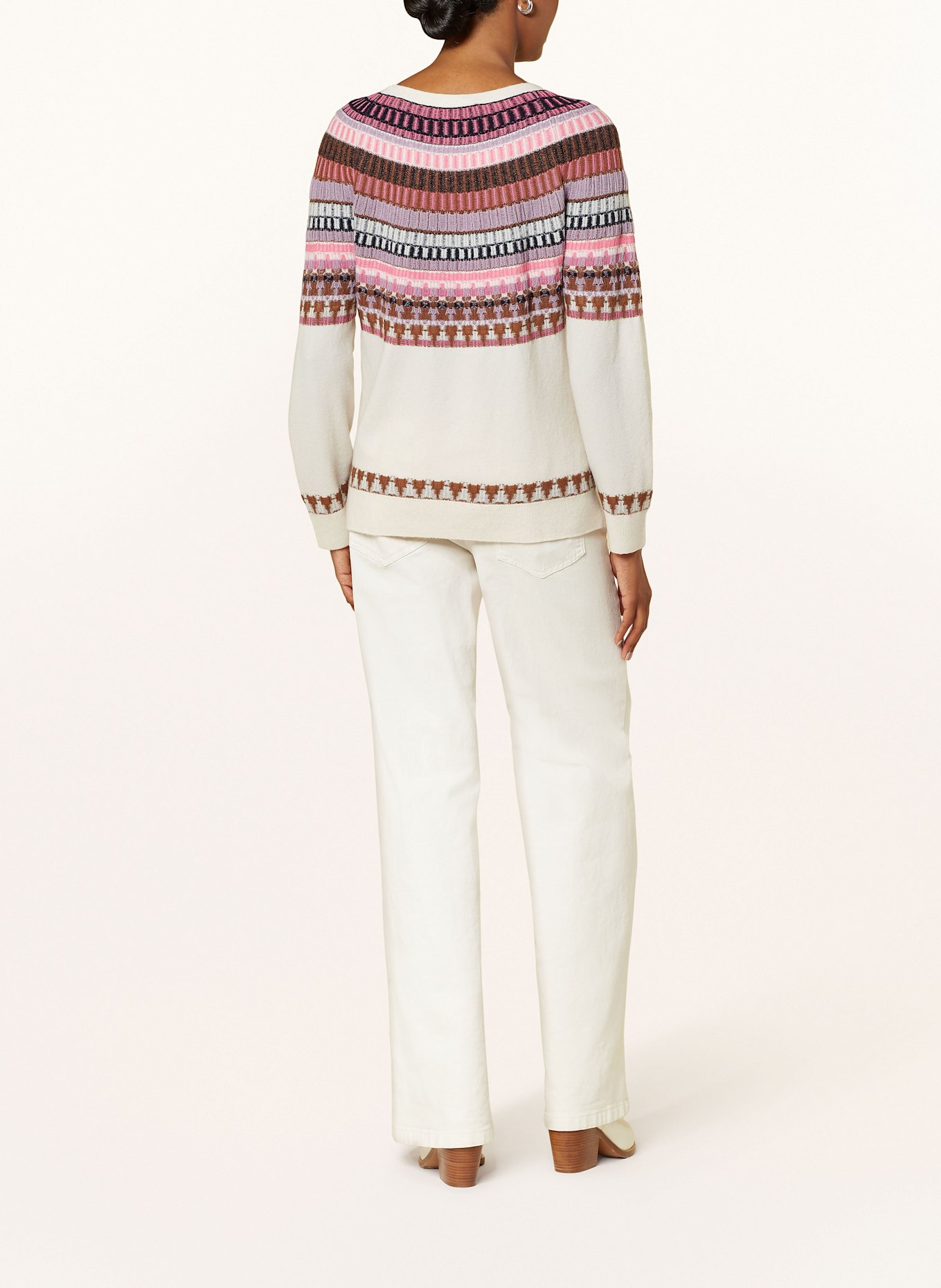 ELENA MIRO Pullover: PINK/ LILA/ CREME